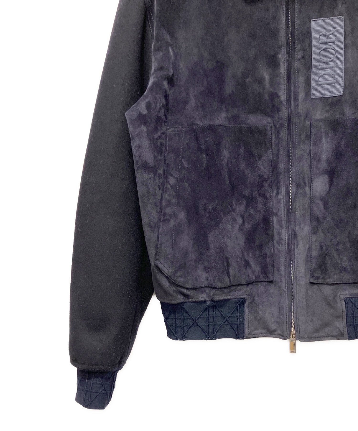 新品未使用　 希少　レア　Dior Tag テディジャケット　スエード　メンズ 中古・古着通販】Dior (ディオール) スウェードジャケット ネイビー