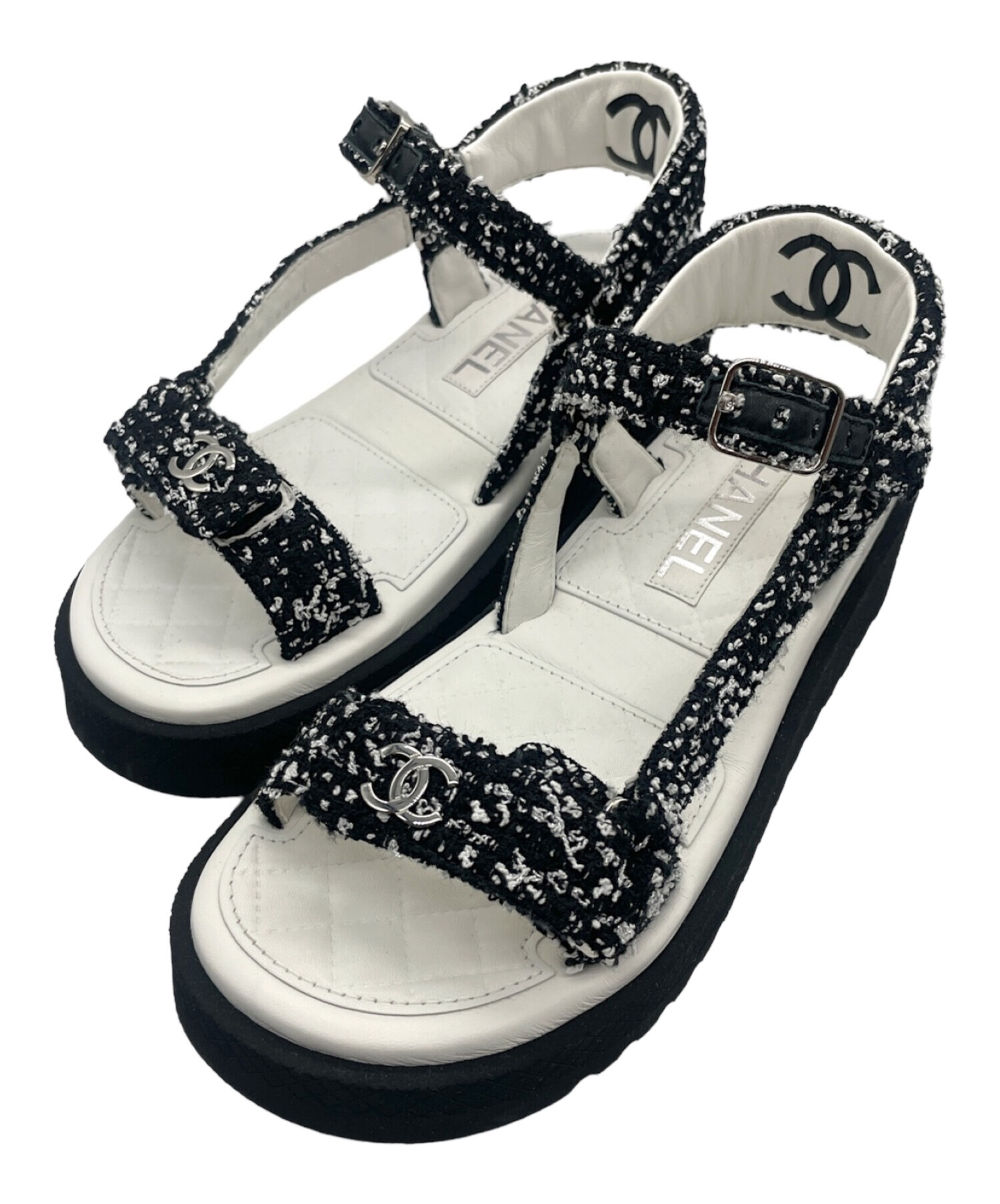 中古・古着通販】CHANEL (シャネル) ココ ツイード ストラップ 