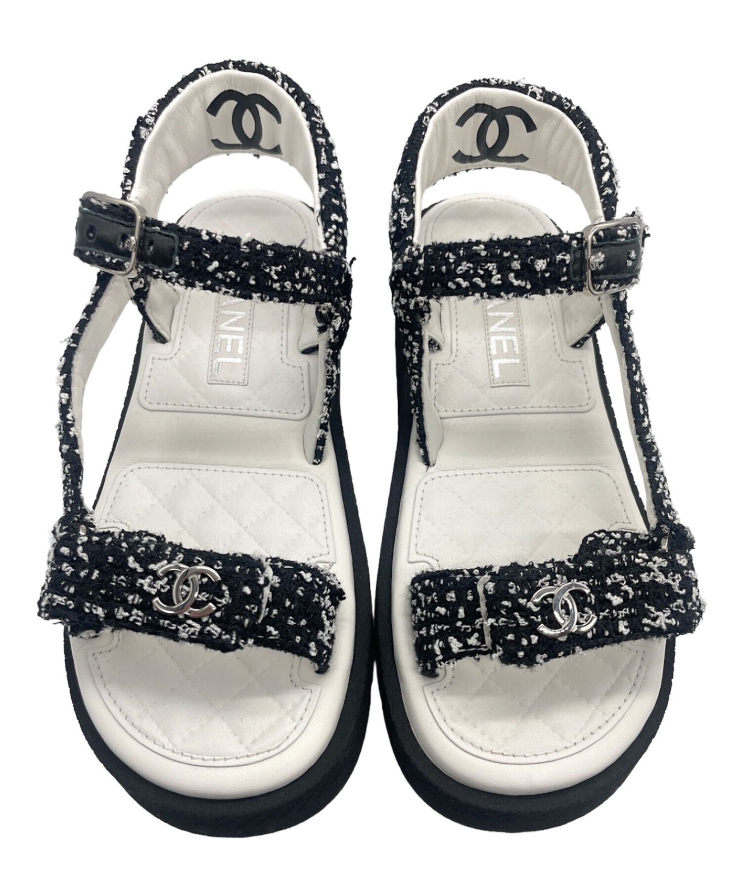 中古・古着通販】CHANEL (シャネル) ココ ツイード ストラップ 