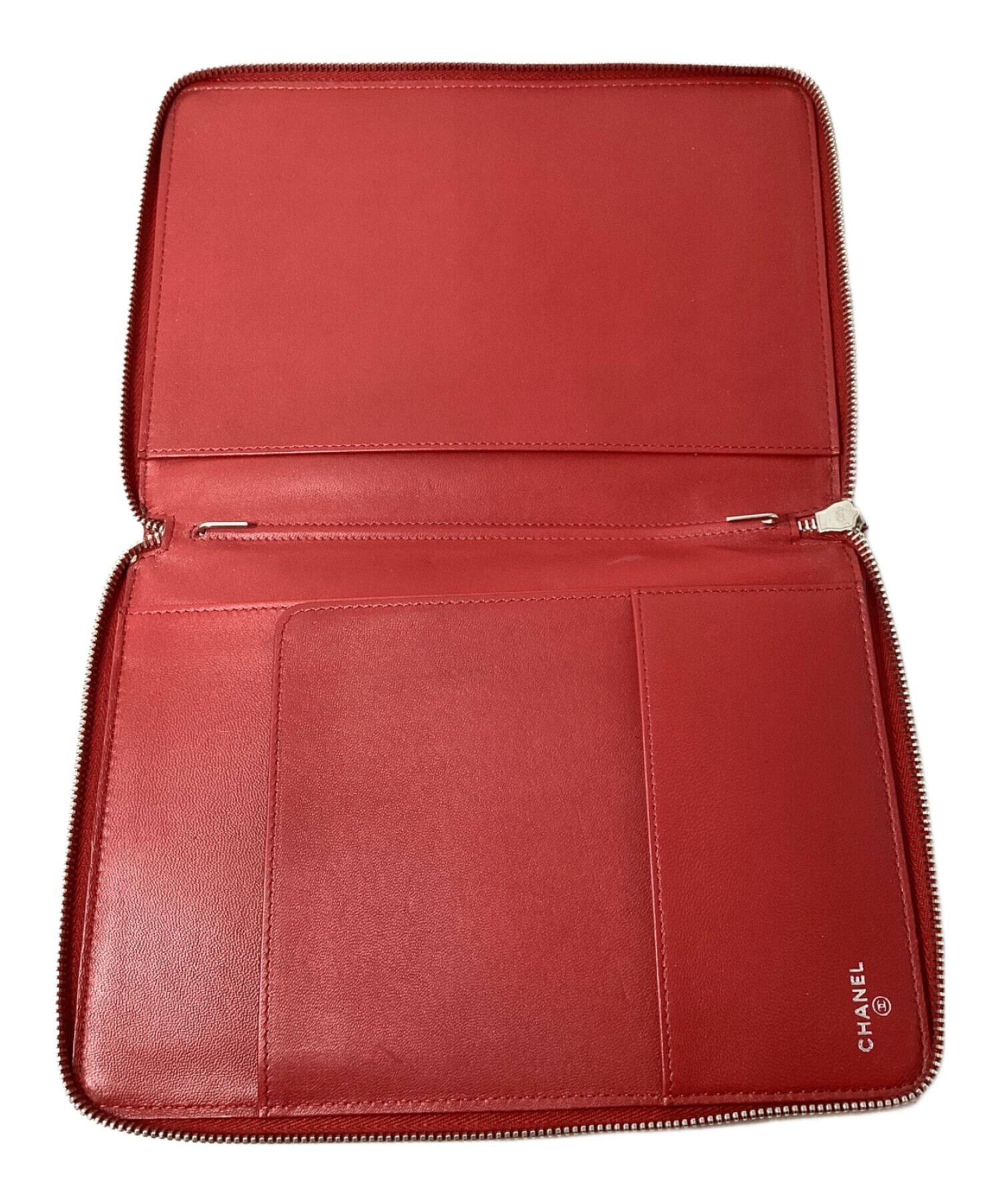 中古・古着通販】CHANEL (シャネル) マトラッセ手帳ケース レッド