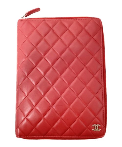 中古・古着通販】CHANEL (シャネル) マトラッセ手帳ケース レッド