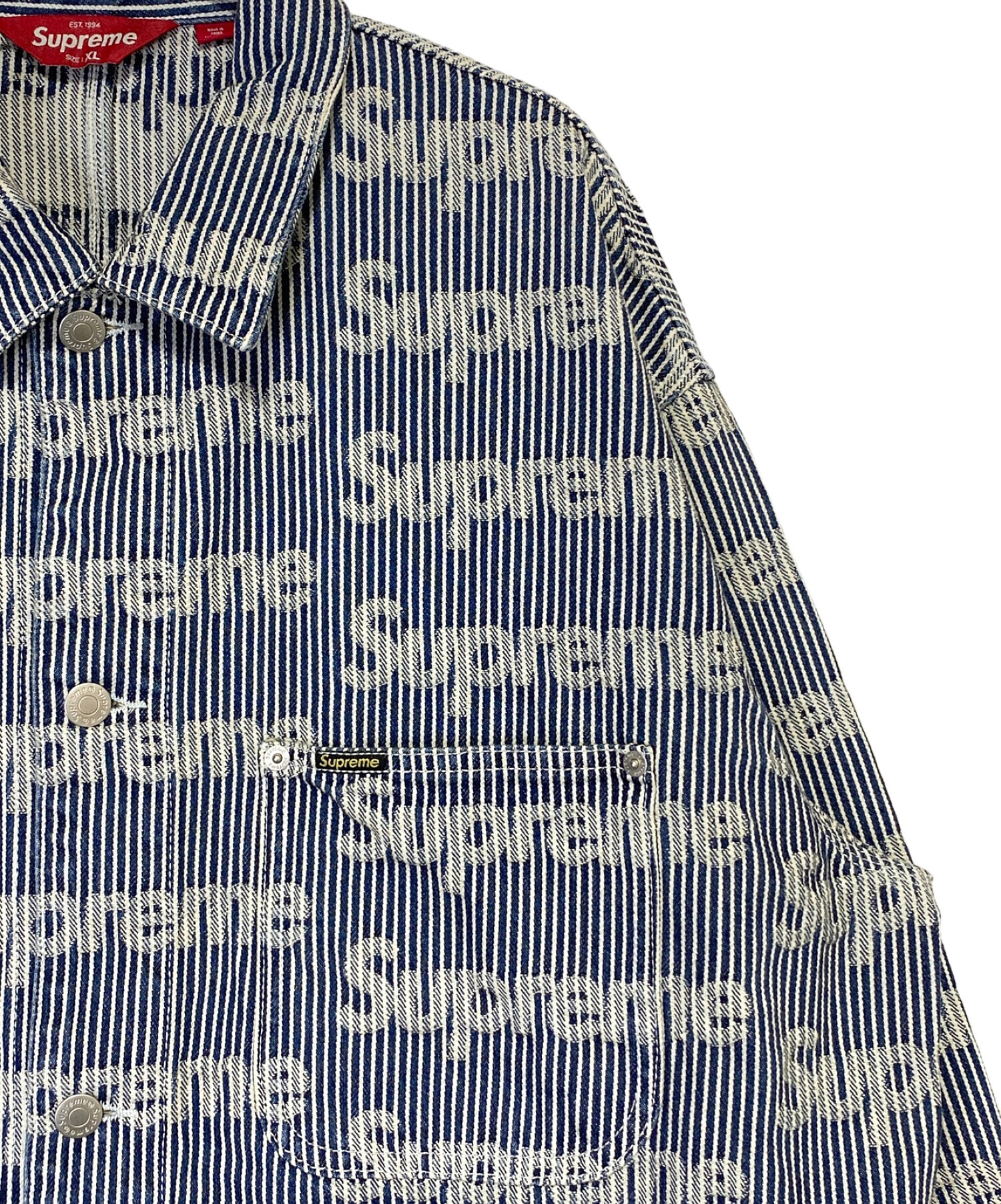 中古・古着通販】SUPREME (シュプリーム) Denim Chore Trucker Jacket