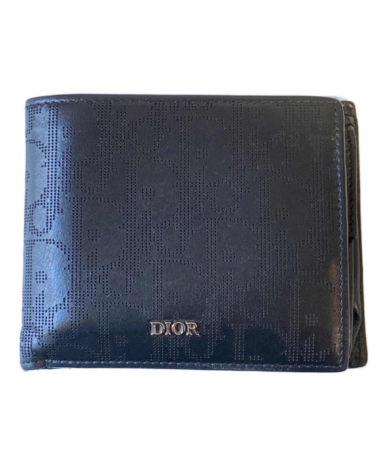 中古・古着通販】Dior (ディオール) 2つ折り財布 ブラック｜ブランド 