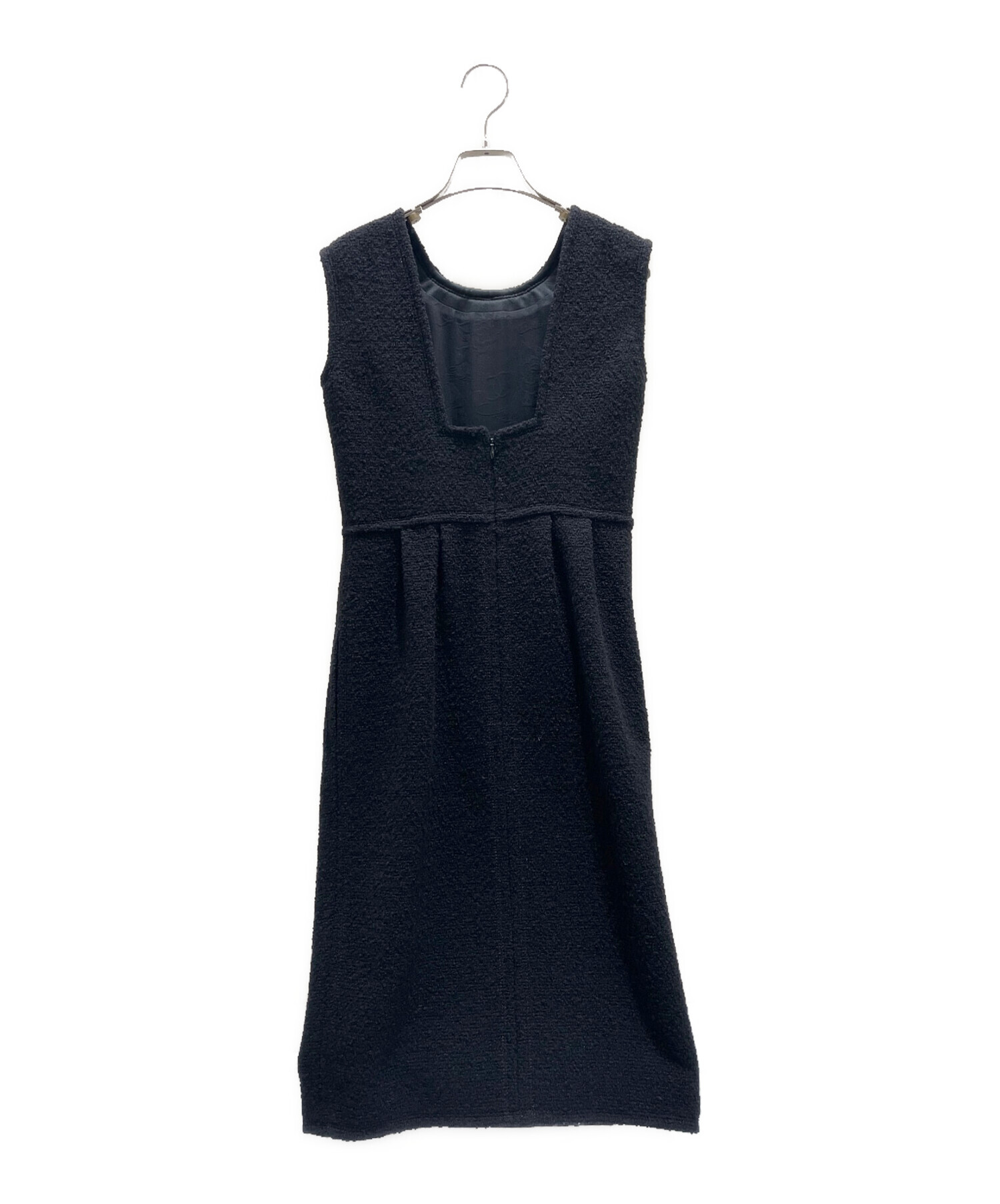 シャネル 黒 ツイードワンピース 34 【公式通販】