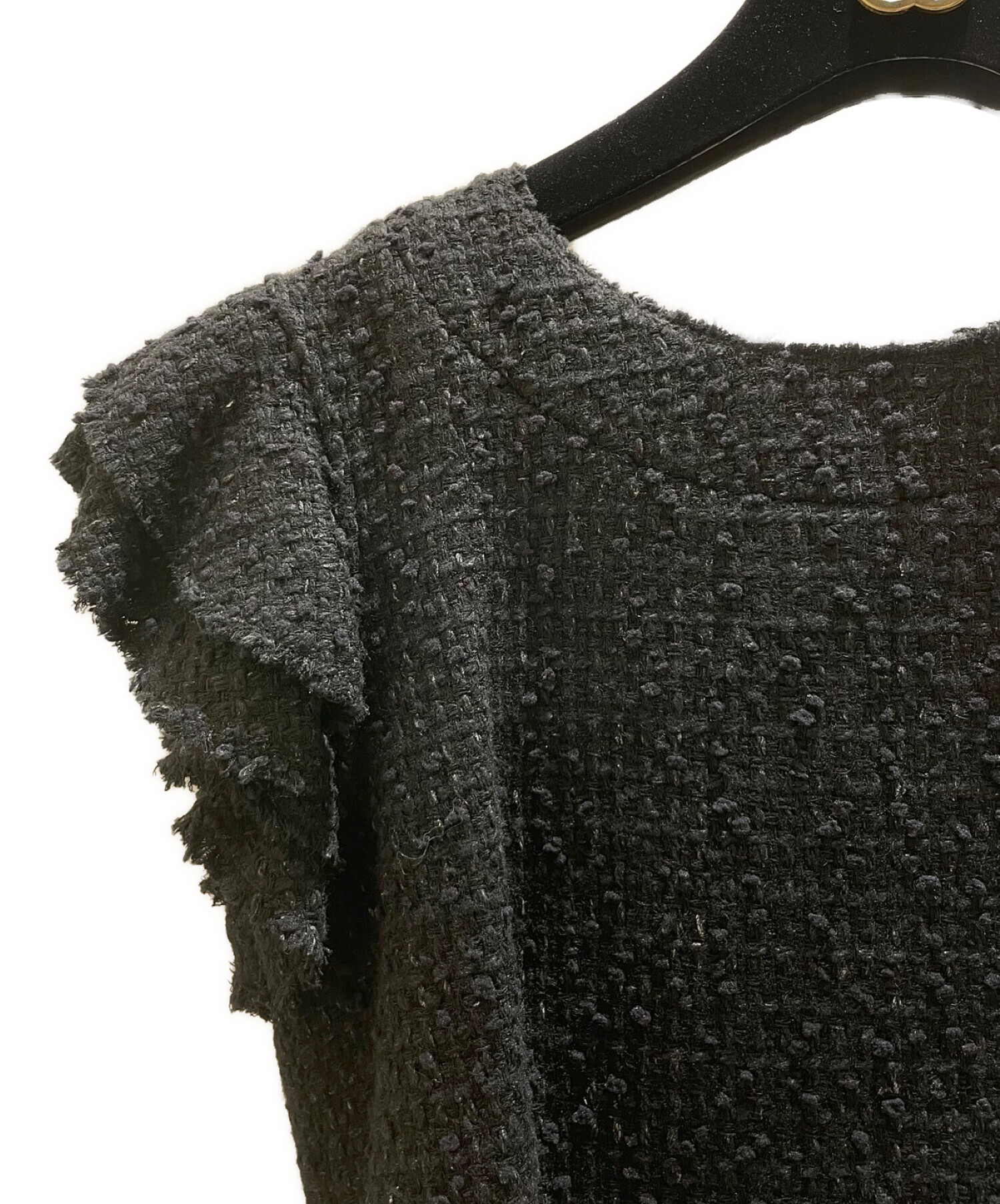 中古・古着通販】CHANEL (シャネル) サイドジップフリルカラーツイード