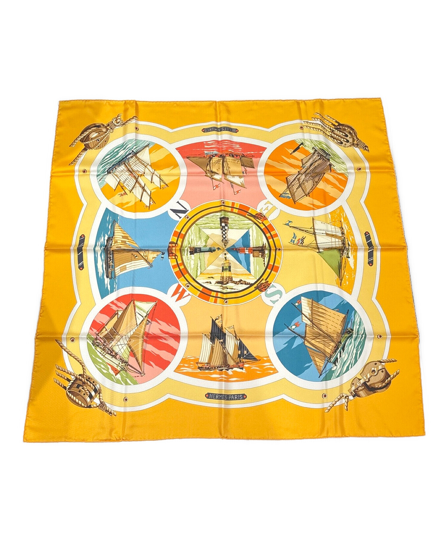 中古・古着通販】HERMES (エルメス) カレ90 BELLES AMURES 帆の美学