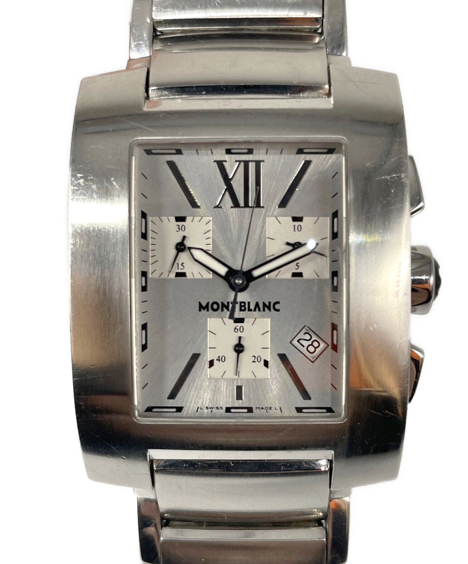美品　モンブラン MONTBLANC プロファイル クロノグラフSSレザー腕時計 楽天市場】モンブラン MONTBLANC プロファイル クロノグラフ