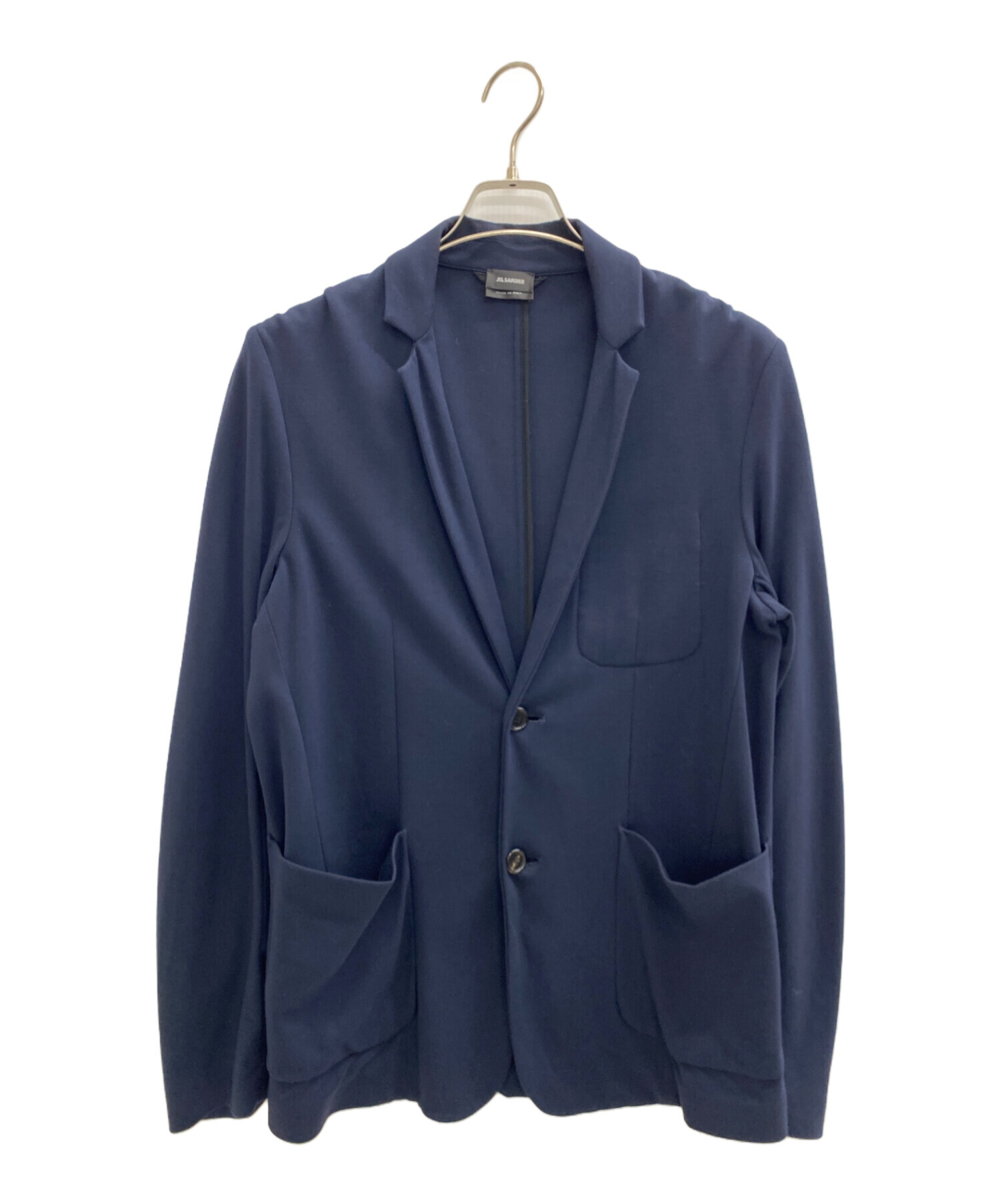 値下!JILSANDER美品ジルサンダージャケット紺色ネイビービジネスジャケット 中古・古着通販】JIL SANDER (ジルサンダー) ジャケット