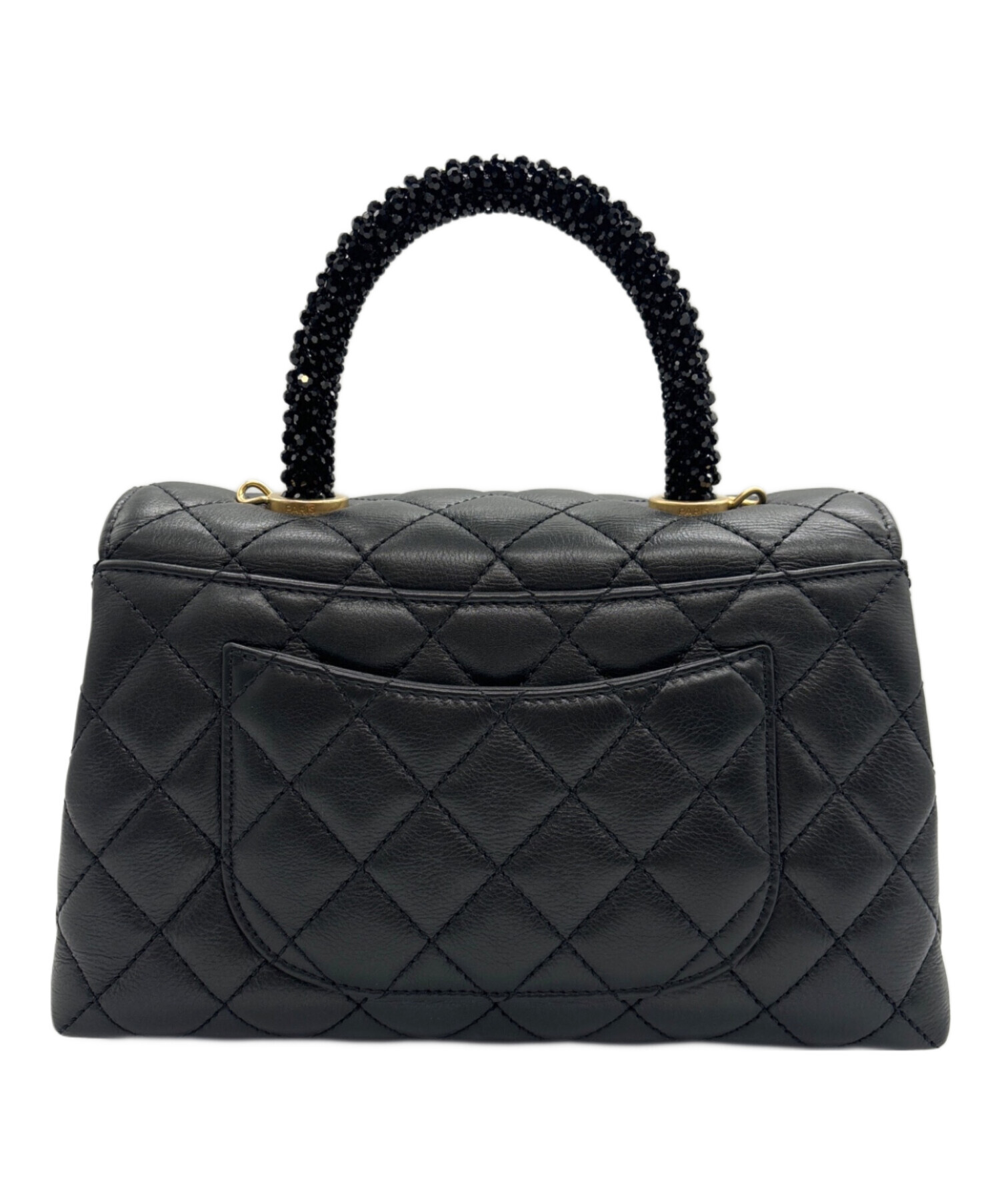 中古・古着通販】CHANEL (シャネル) ココハンドル 24 XS ブラック 