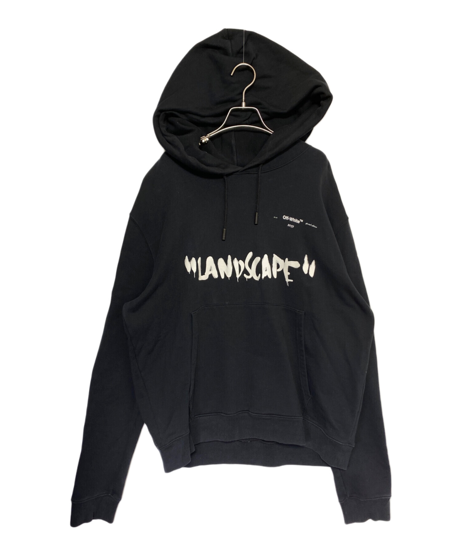 中古・古着通販】OFFWHITE (オフホワイト) フードパーカー ブラック 