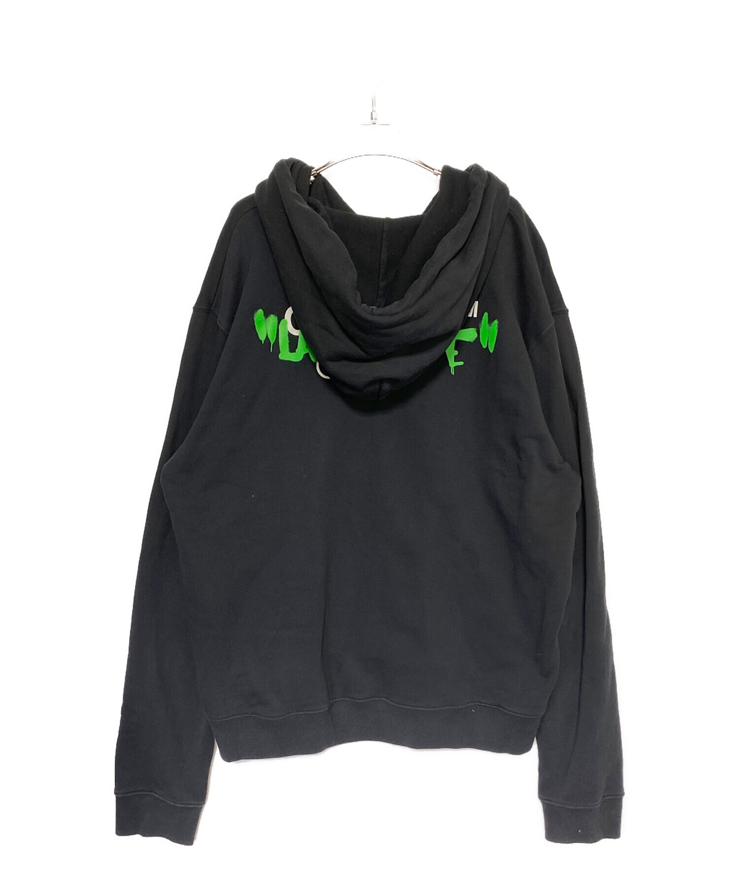 中古・古着通販】OFFWHITE (オフホワイト) フードパーカー ブラック 