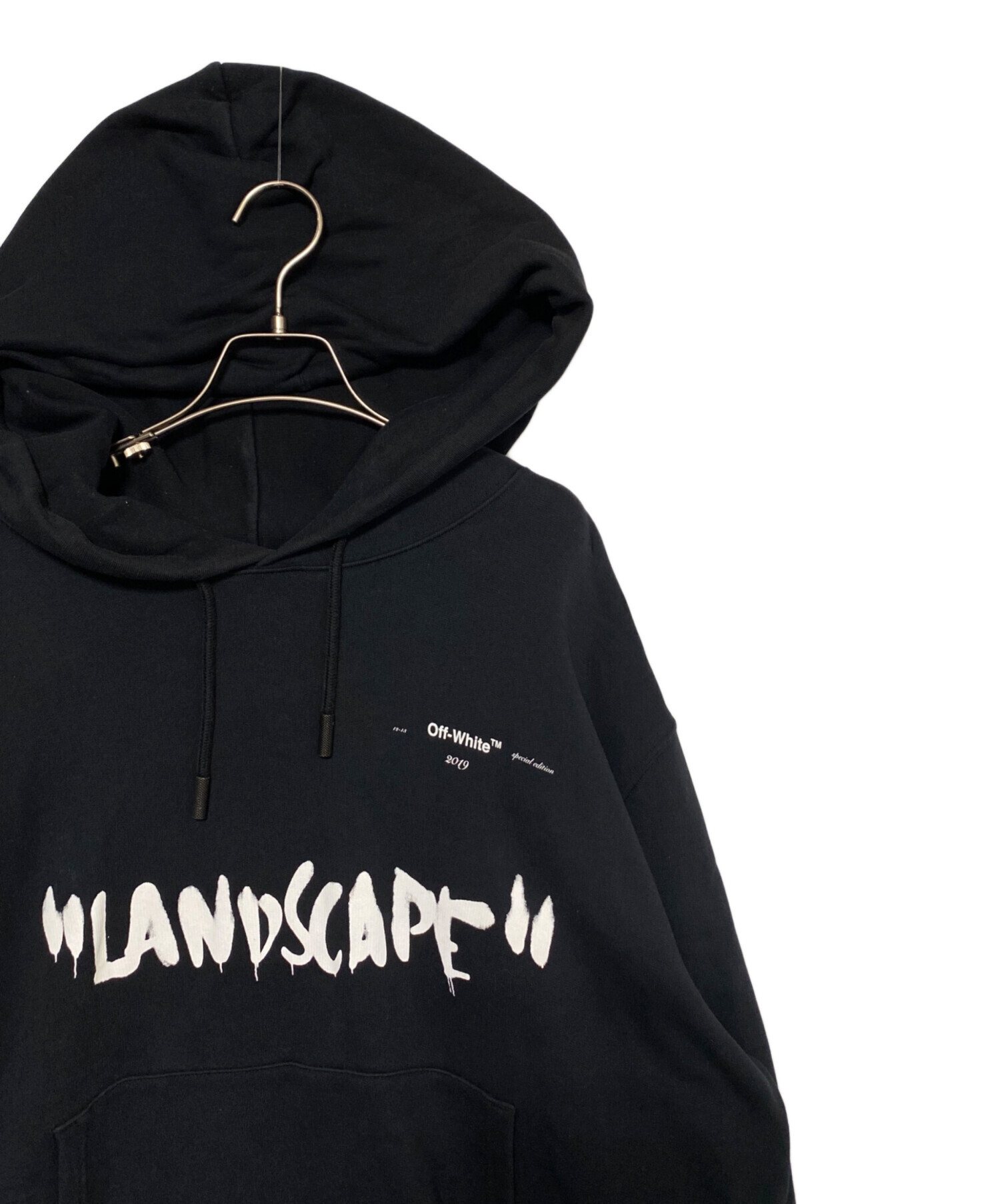 中古・古着通販】OFFWHITE (オフホワイト) フードパーカー ブラック 