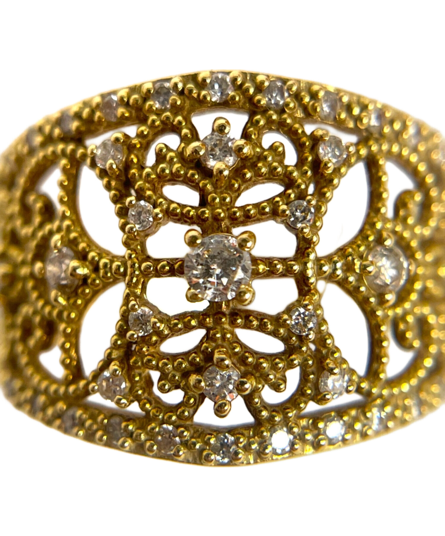 ノーブランド リング K18WG×ダイヤモンド