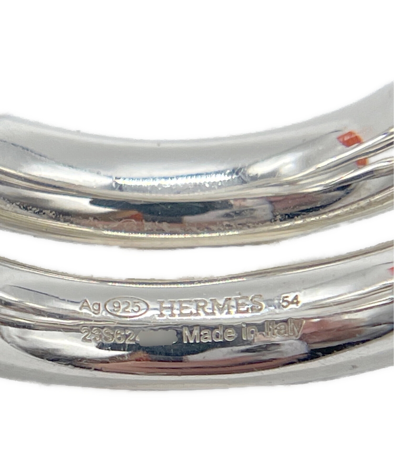 新品未使用品エルメスHERMESヴェルティージュ シルバーリング54アンシェネ HERMES(エルメス) 「ヴェルティージュ」リング シルバー サイズ 56(15