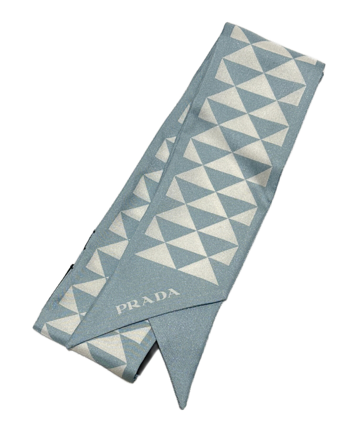 中古・古着通販】PRADA (プラダ) プリントツイル スカーフ スカイ 
