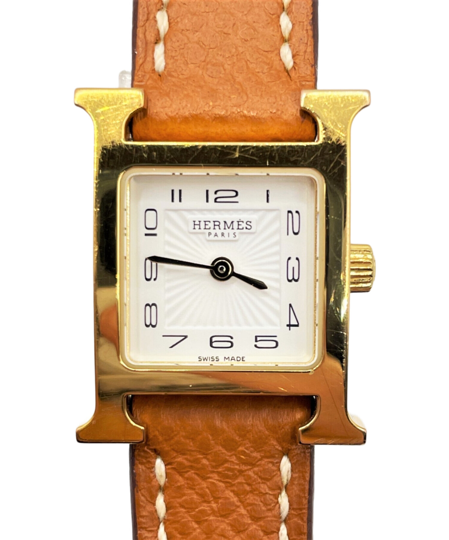 中古・古着通販】HERMES (エルメス) Hウォッチ ミニ ホワイト サイズ 