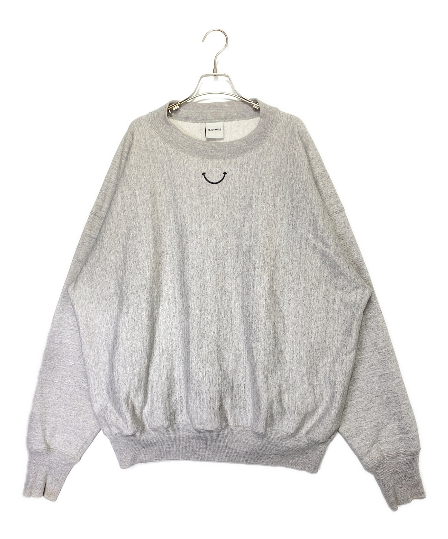 中古・古着通販】READYMADE (レディメイド) M-NECK SWT SMILE グレー 