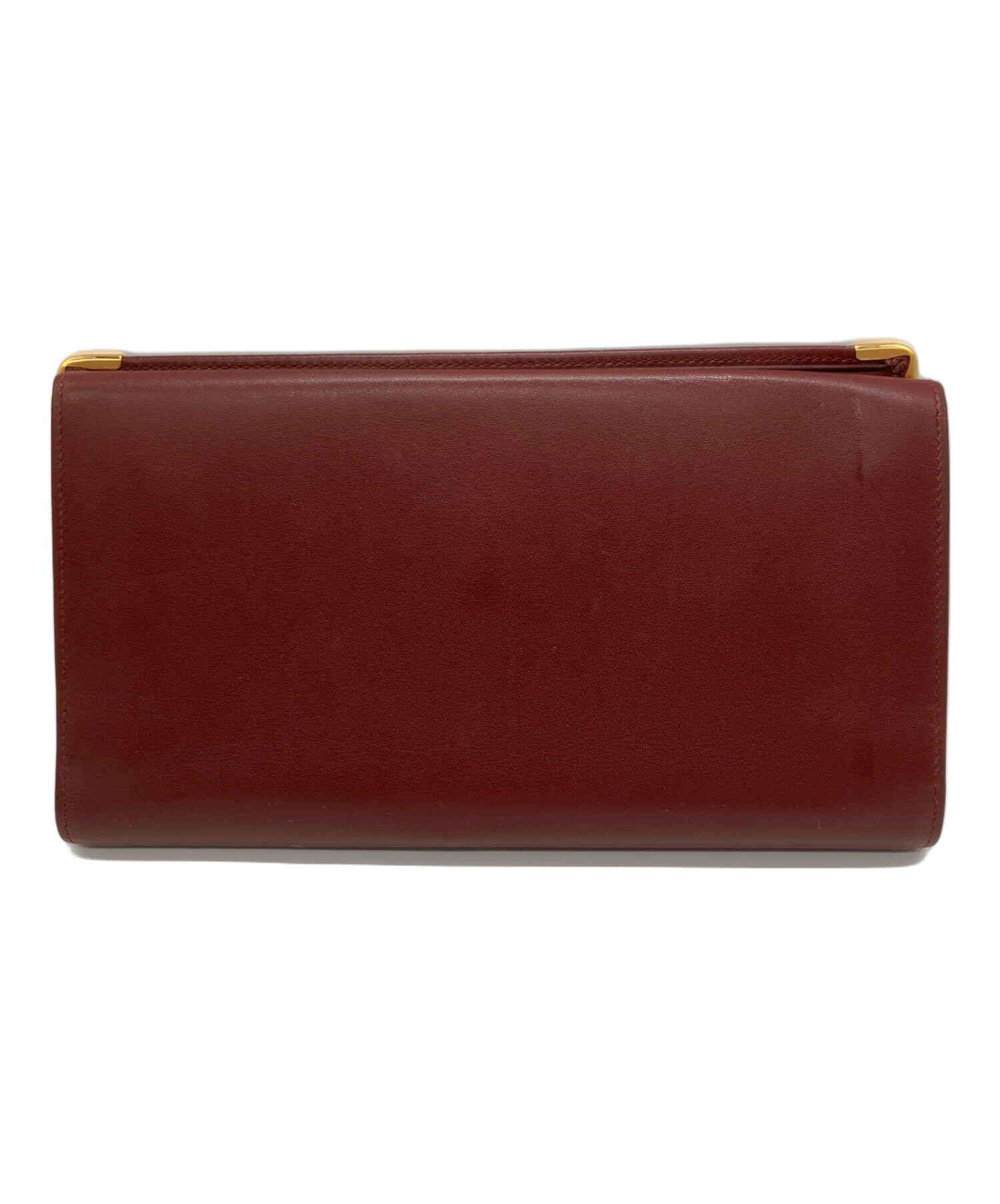 中古・古着通販】Cartier (カルティエ) がま口長財布 ボルドー 