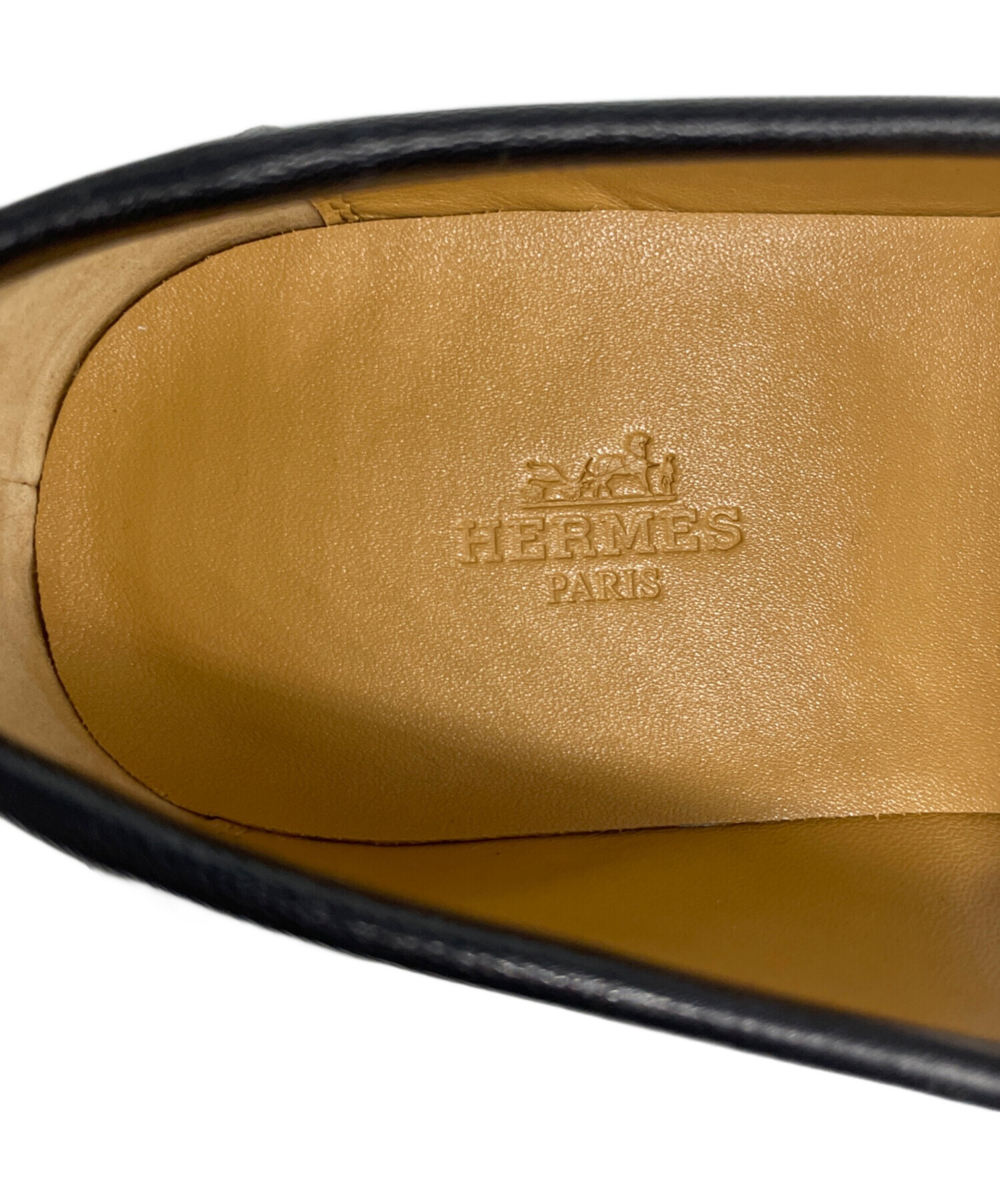 中古・古着通販】HERMES (エルメス) モカシン パリ シューズ ブラック