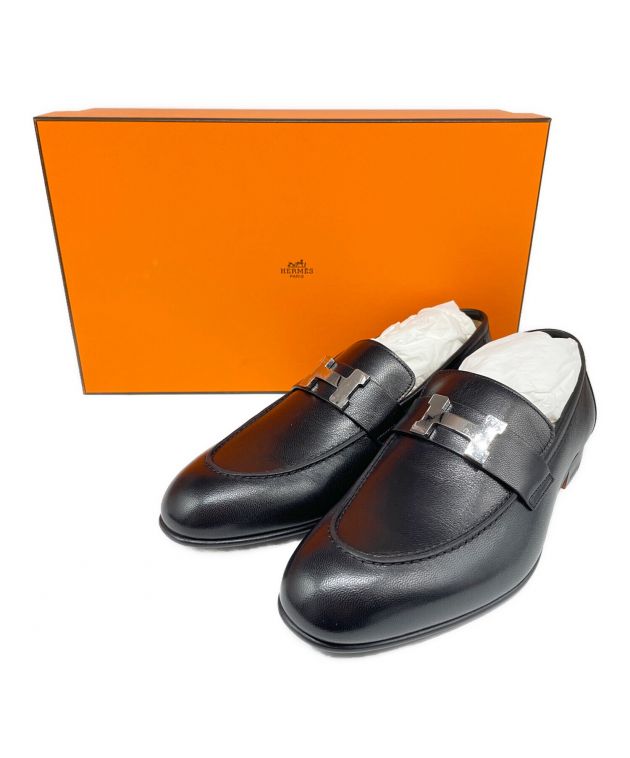 中古・古着通販】HERMES (エルメス) モカシン パリ シューズ ブラック