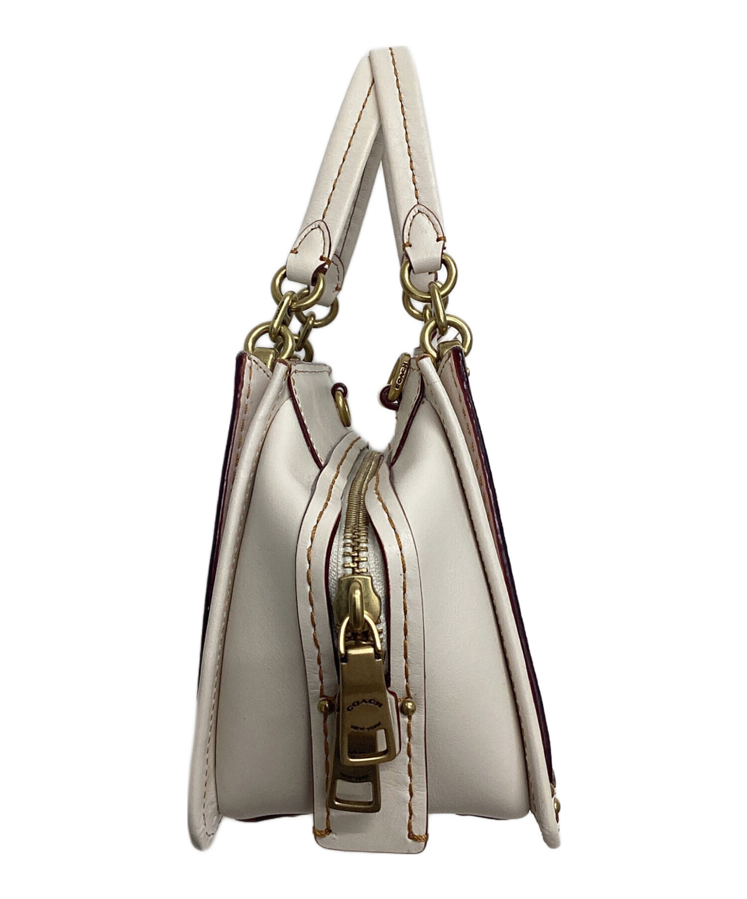 中古・古着通販】COACH (コーチ) ハンドバッグ アイボリー｜ブランド