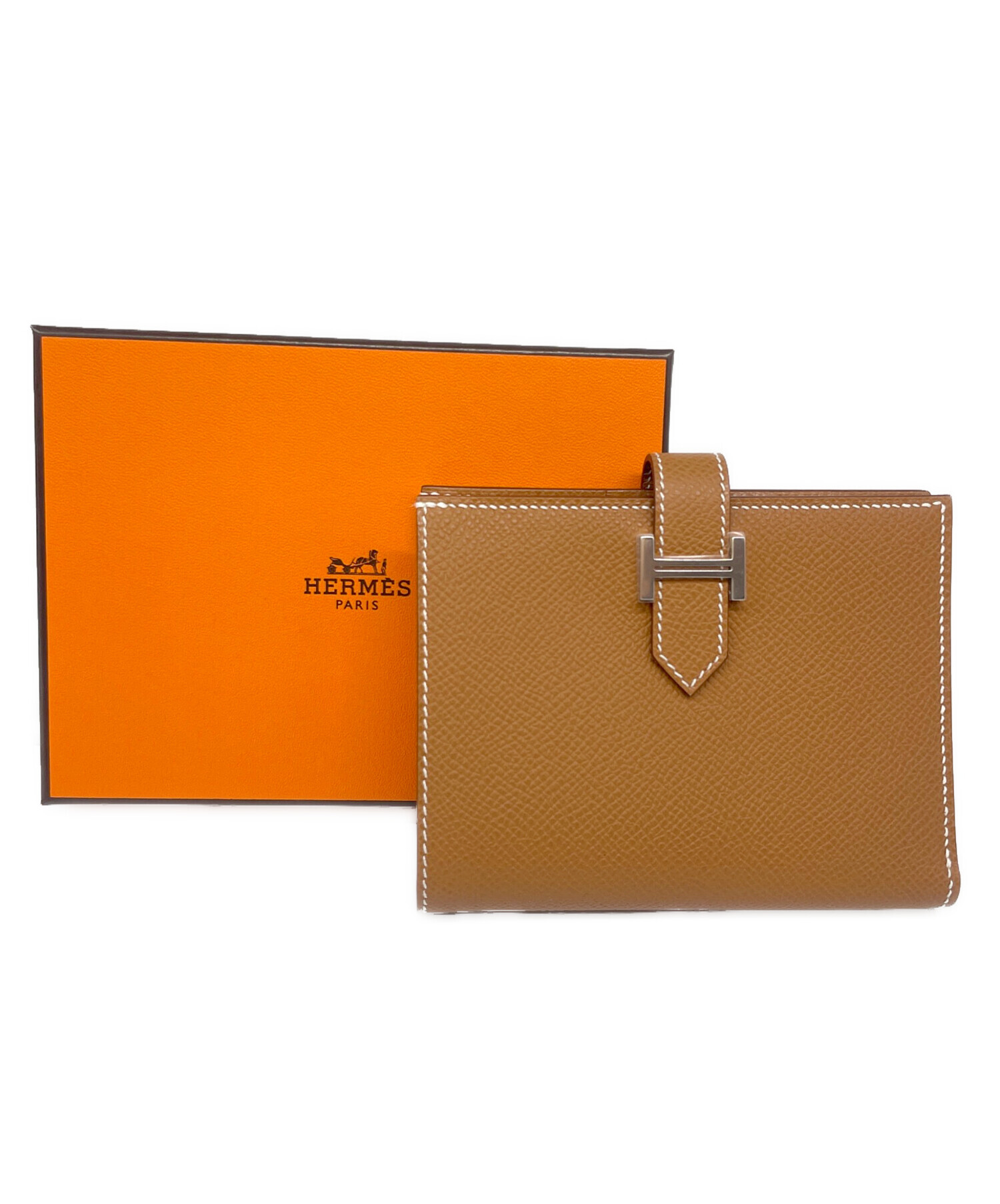 中古・古着通販】HERMES (エルメス) ベアン コンパクト ゴールド