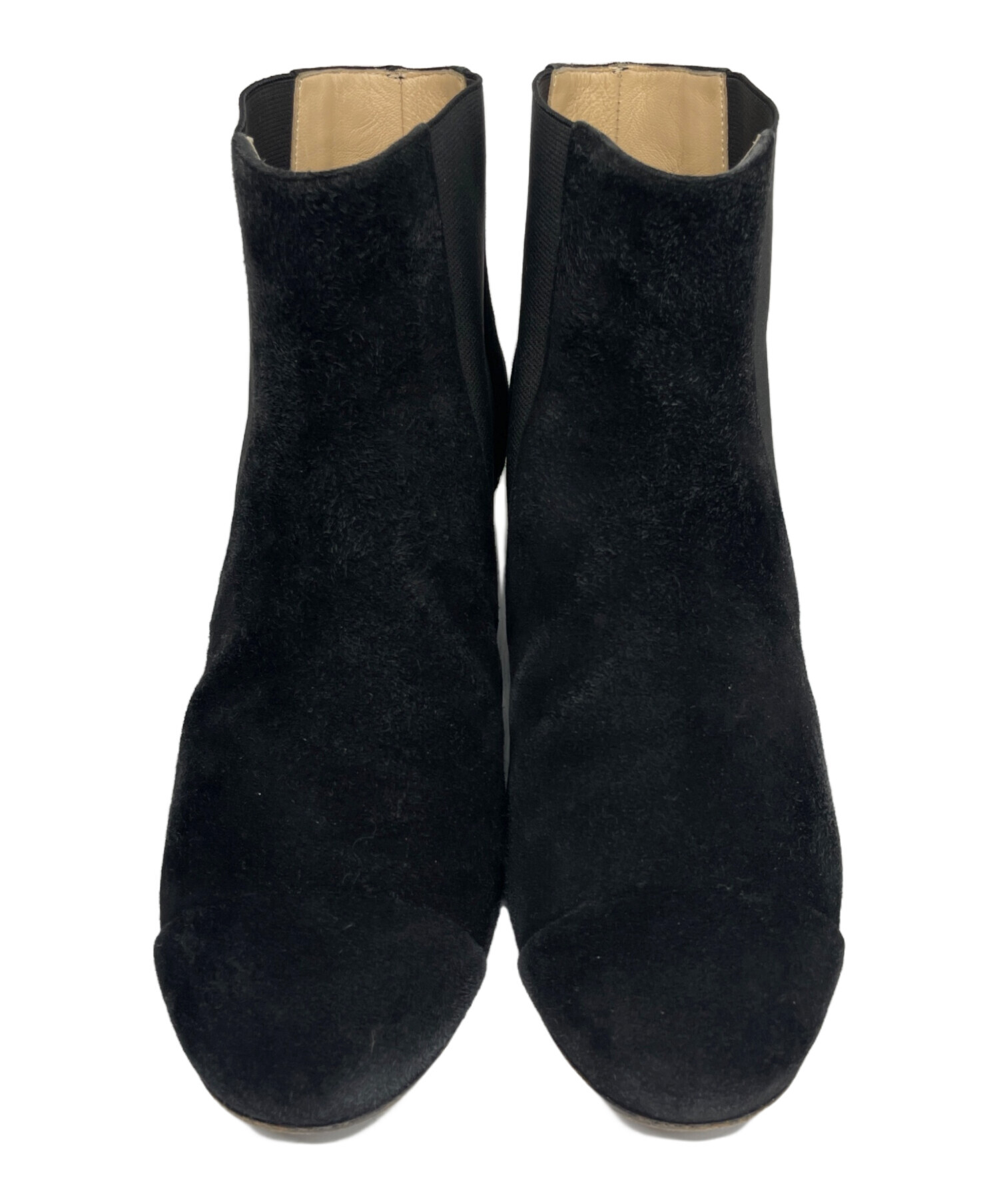 【未使用級】シャネル ショートブーツ サイドゴア ココマーク スエード ブラック 中古・古着通販】CHANEL (シャネル) スウェードサイドゴアブーツ