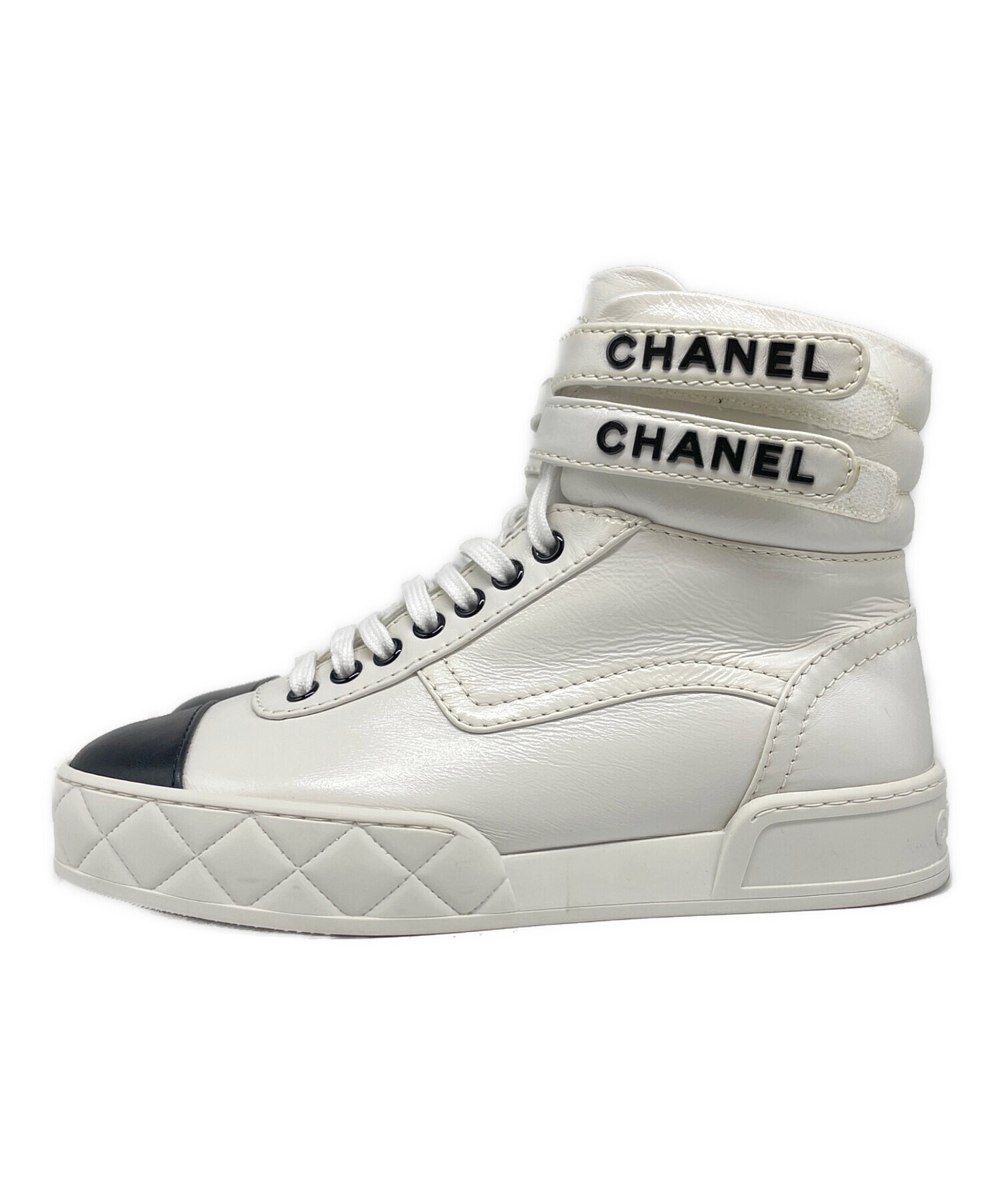 中古・古着通販】CHANEL (シャネル) ハイカットベロクロスニーカー