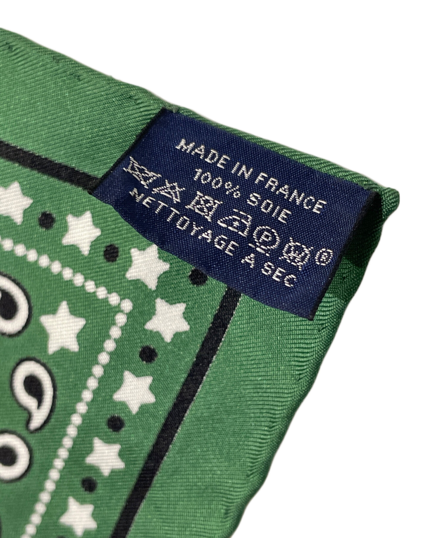 中古・古着通販】HERMES (エルメス) カレ55 天使の偉大な運送 グリーン