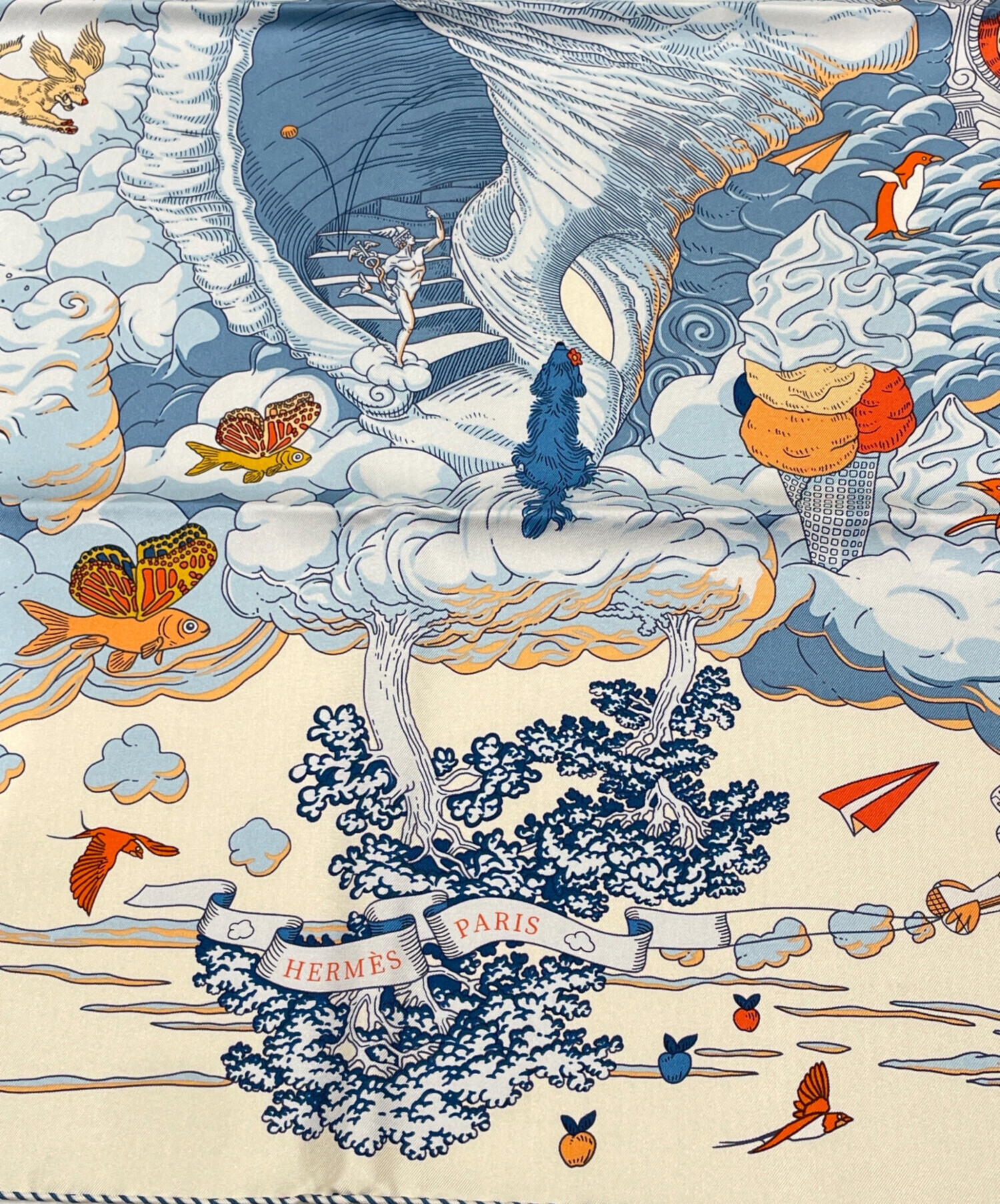 中古・古着通販】HERMES (エルメス) カレ90 Sur Mon Nuage 私の雲