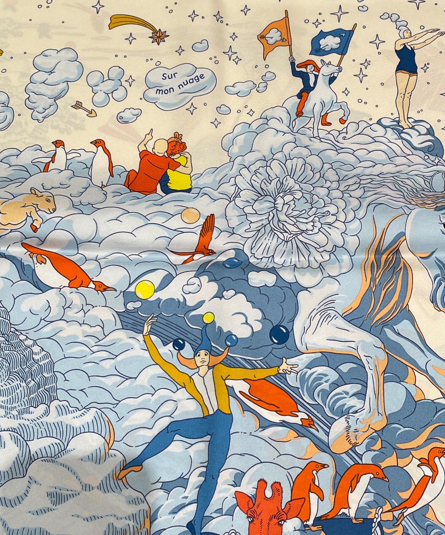 中古・古着通販】HERMES (エルメス) カレ90 Sur Mon Nuage 私の雲