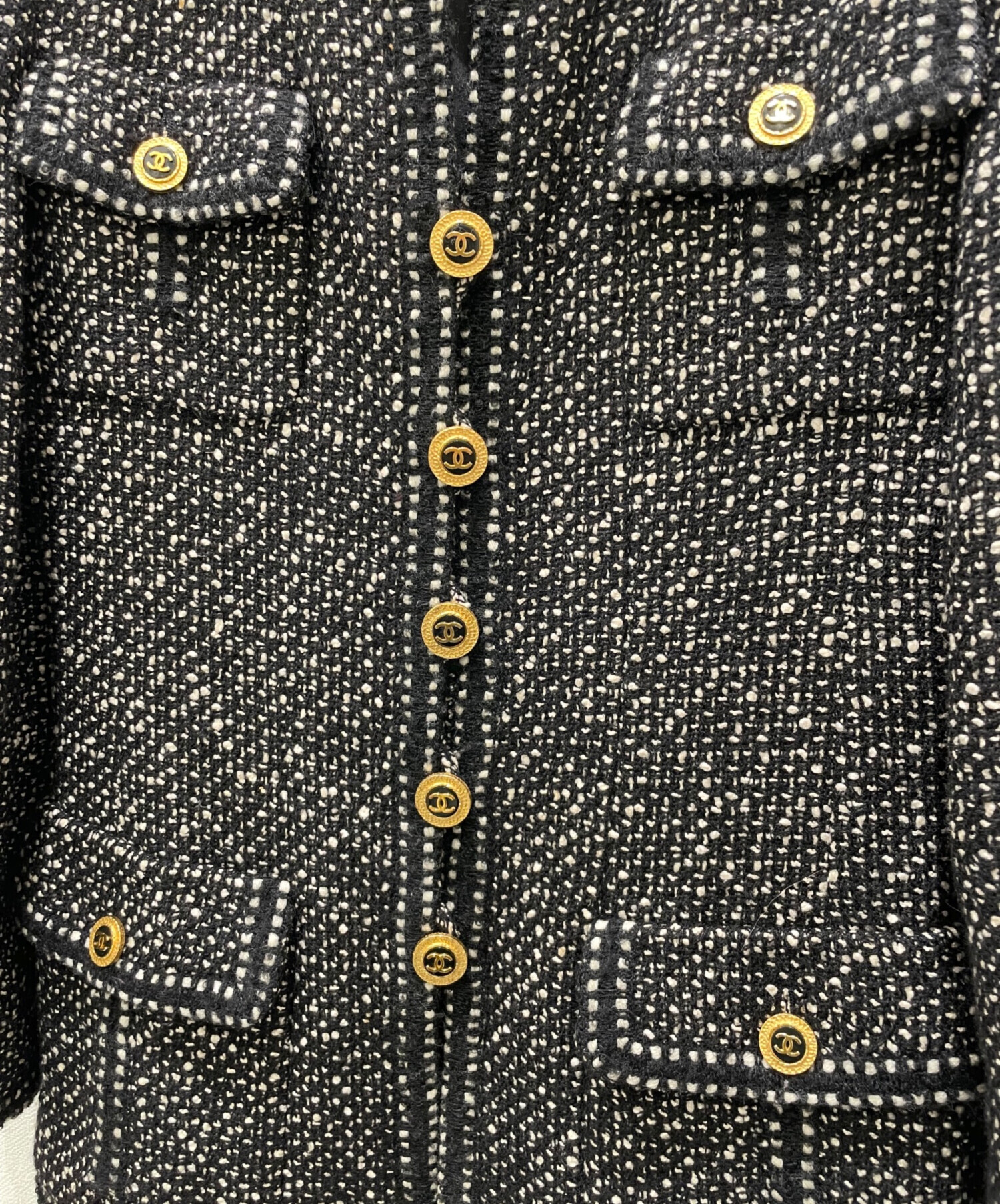 中古・古着通販】CHANEL (シャネル) 4ポケットココボタンツイード 