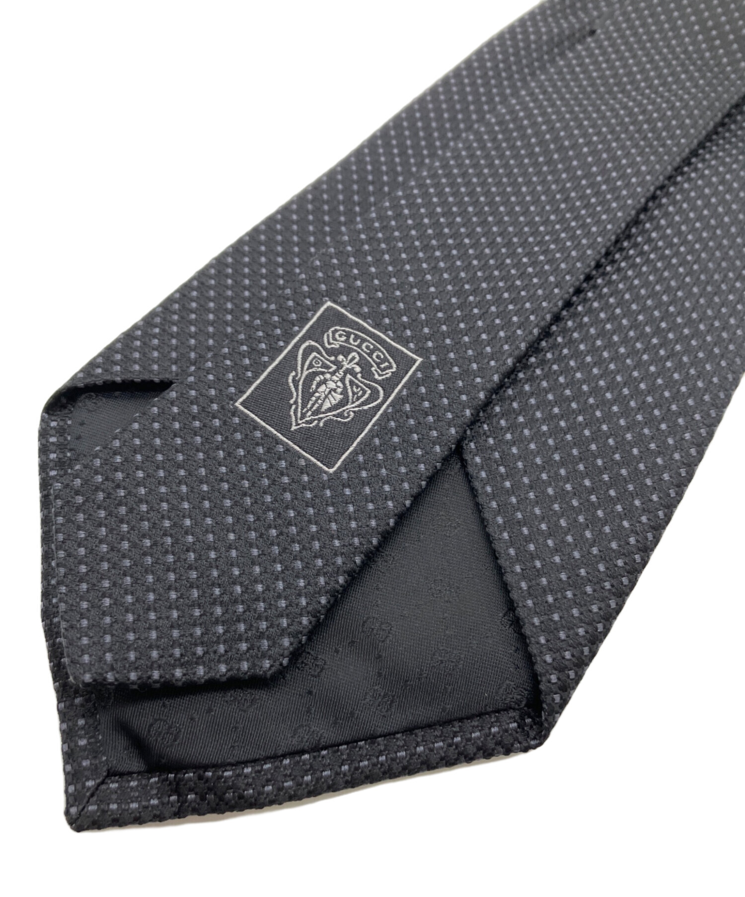 中古・古着通販】GUCCI (グッチ) ネクタイ ブラック サイズ:表記無