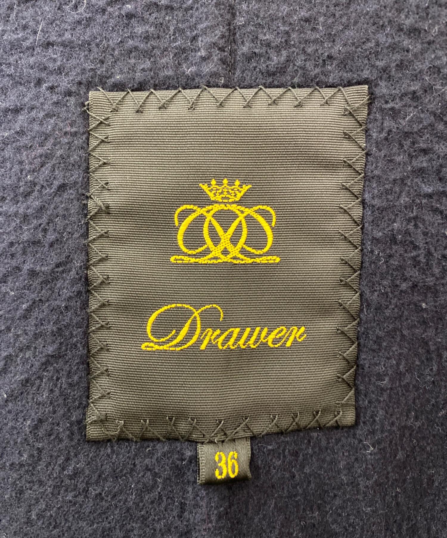 中古・古着通販】DRAWER (ドゥロワー) ファーカフスノーカラーコート