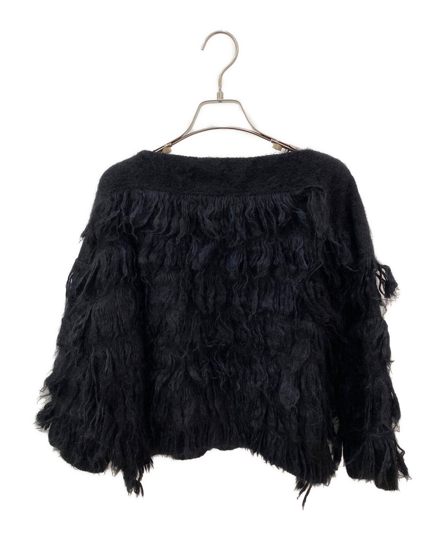 中古・古着通販】DRAWER (ドゥロワー) フリンジニット ブラック サイズ