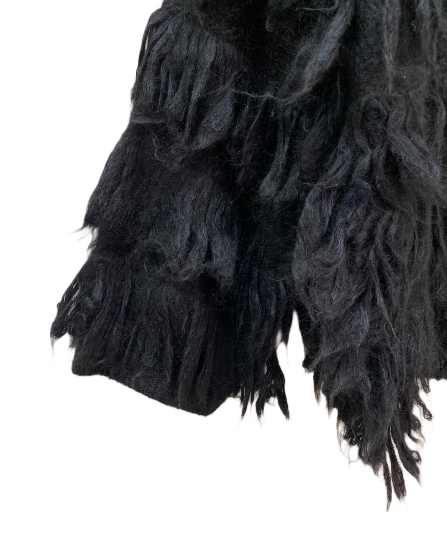 中古・古着通販】DRAWER (ドゥロワー) フリンジニット ブラック サイズ