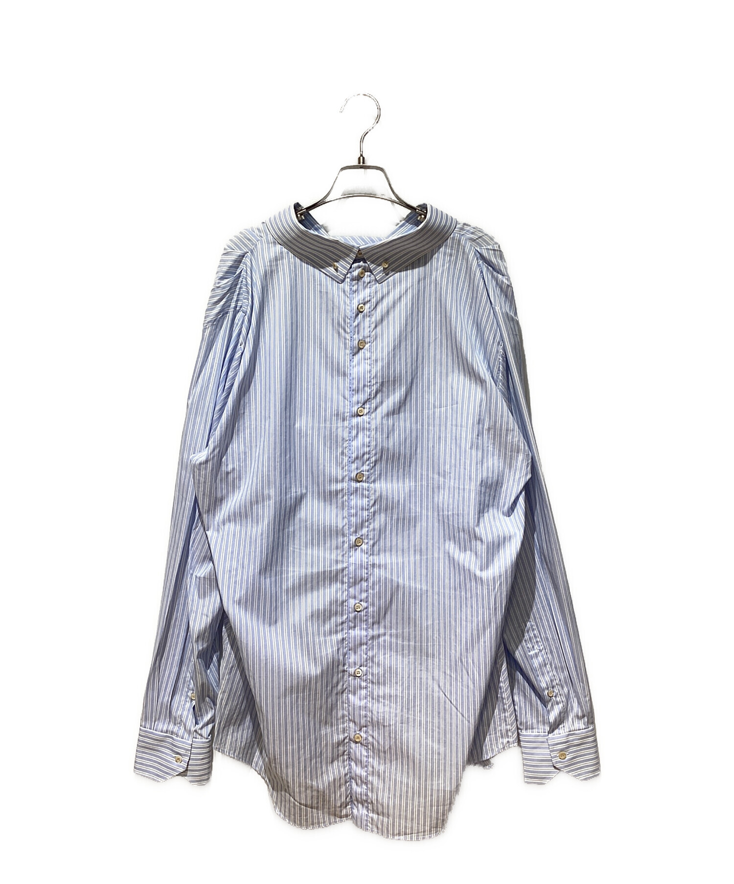 中古・古着通販】GUCCI (グッチ) Back Button Design Stripe Shirt