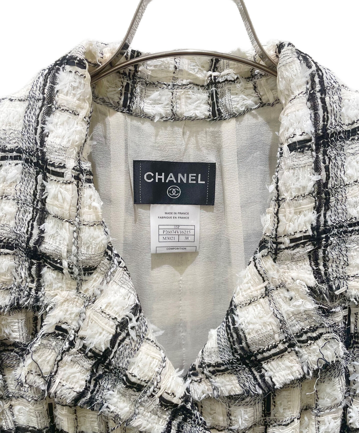 中古・古着通販】CHANEL (シャネル) ココボタン ラメ糸 ツイード