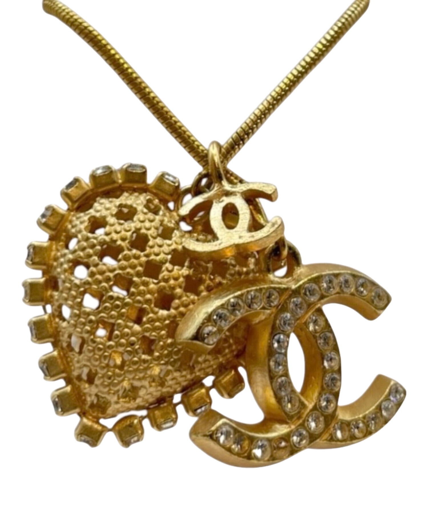 中古・古着通販】CHANEL (シャネル) ココマーク ハート ネックレス 