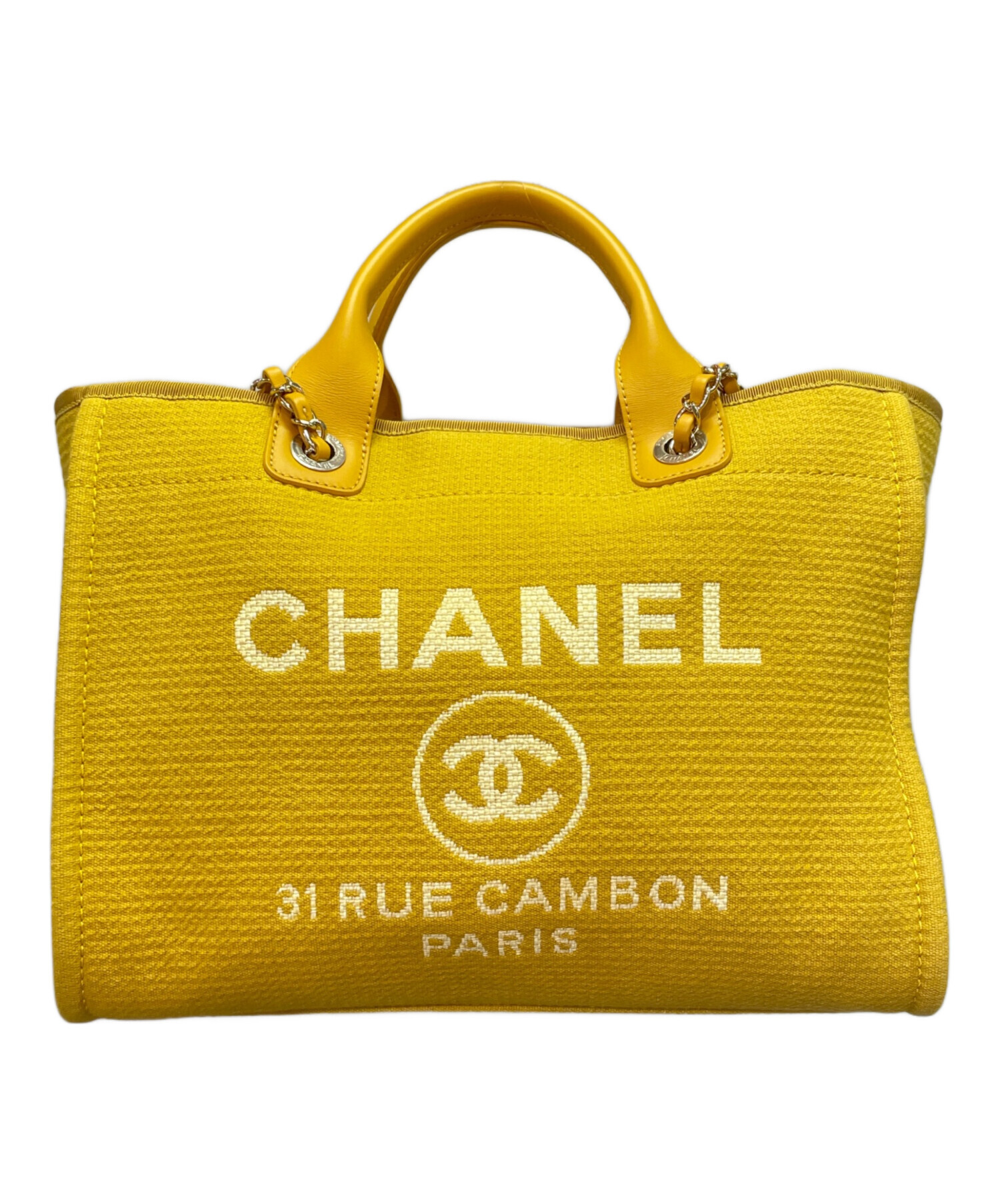 CHANEL シャネル/シルクイエローキャミソール/シャネル/Bランク/92【中古】 中古・古着通販】CHANEL (シャネル) ドーヴィル MM イエロー サイズ:MM