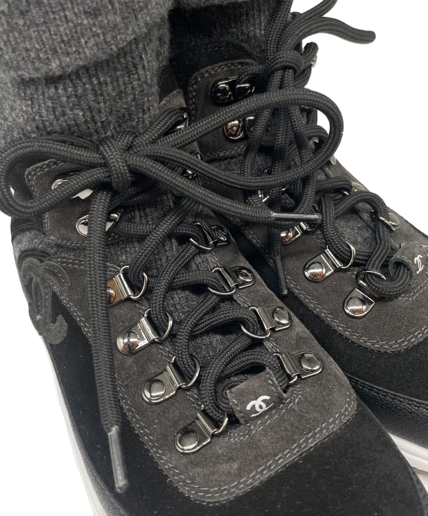 中古・古着通販】CHANEL (シャネル) ココマーク ソックスシューズ  