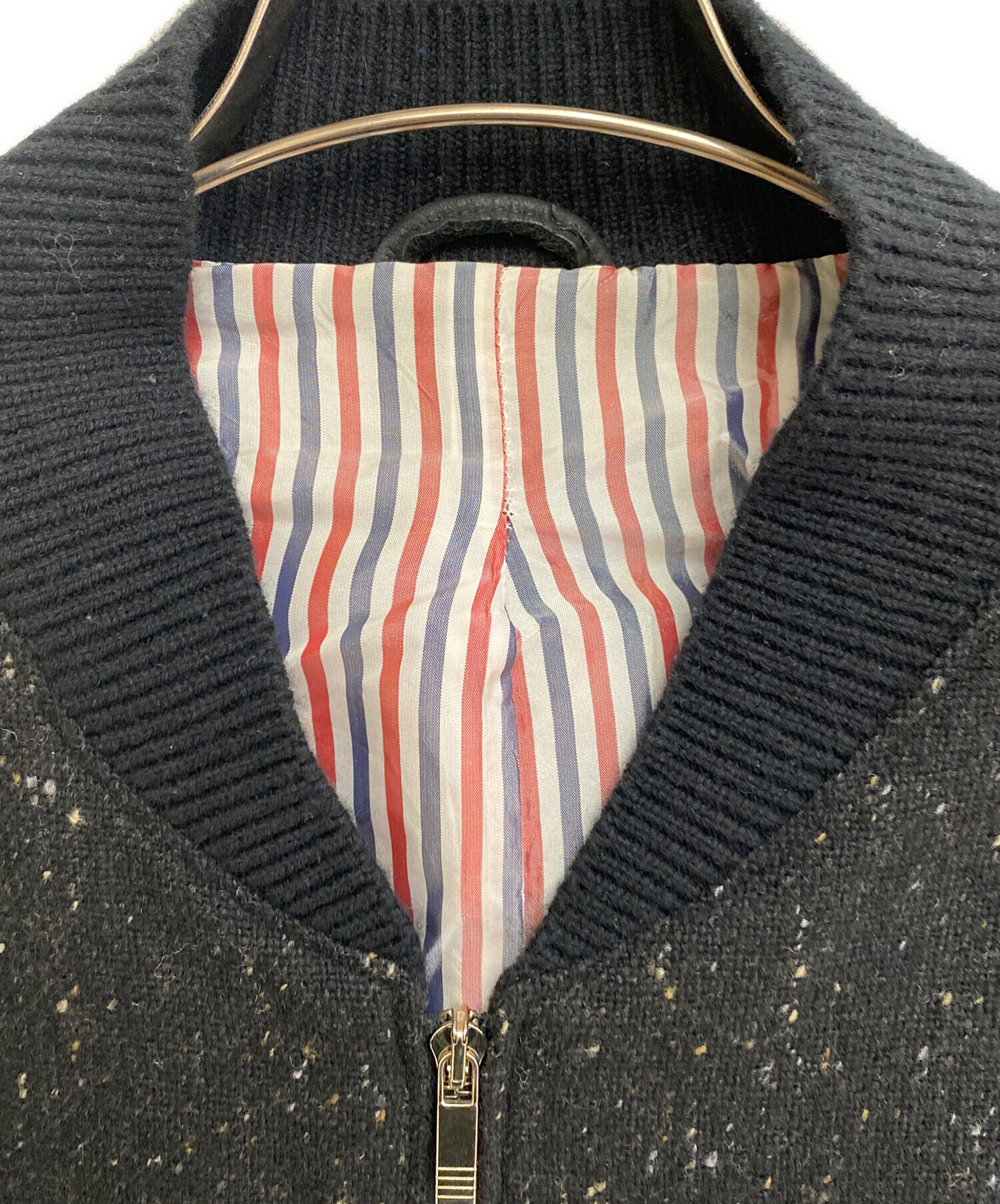 中古・古着通販】Thom Browne (トムブラウン) 袖切替ブルゾン ブラック
