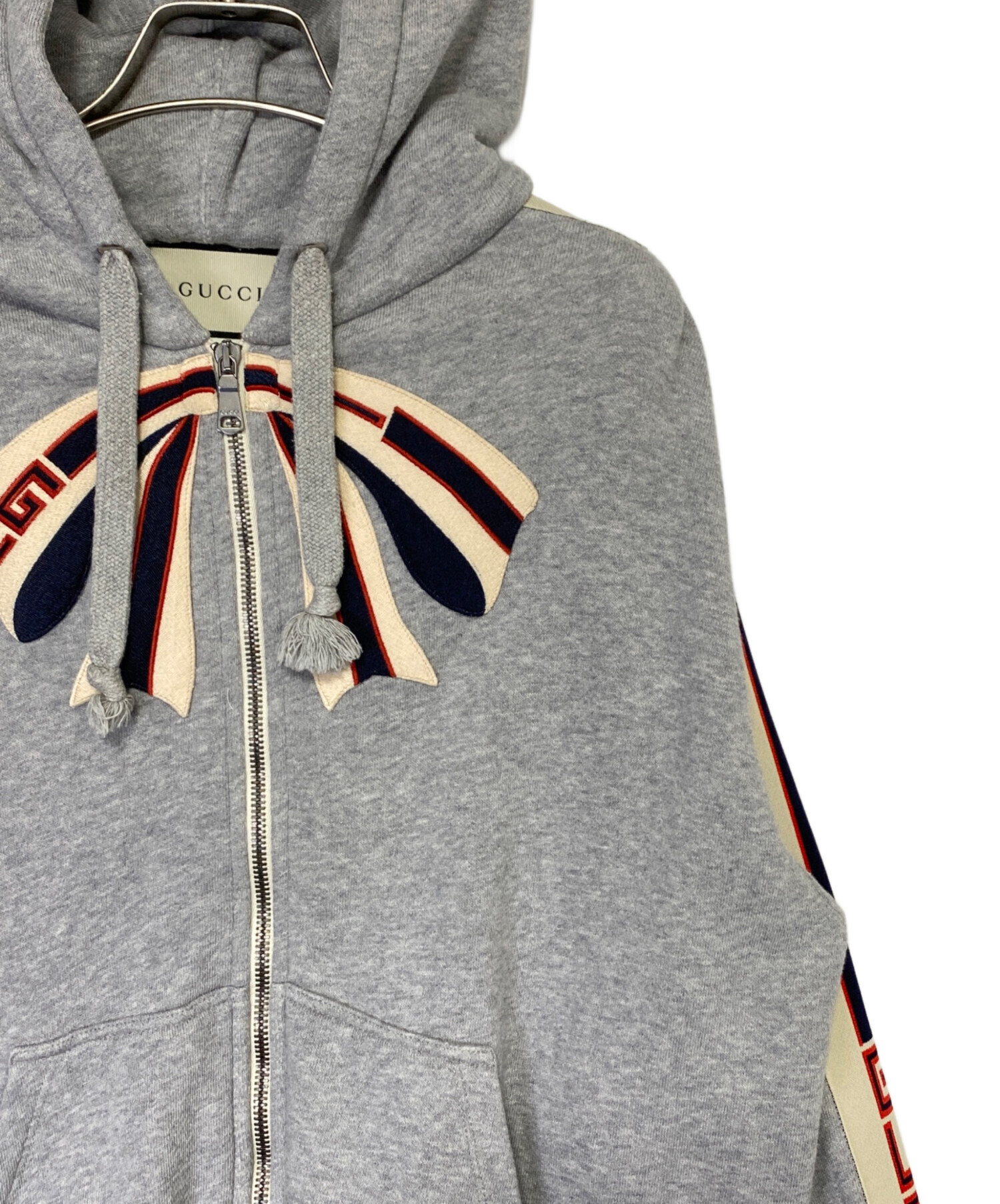 中古・古着通販】GUCCI (グッチ) ジップパーカー ライトグレー サイズ