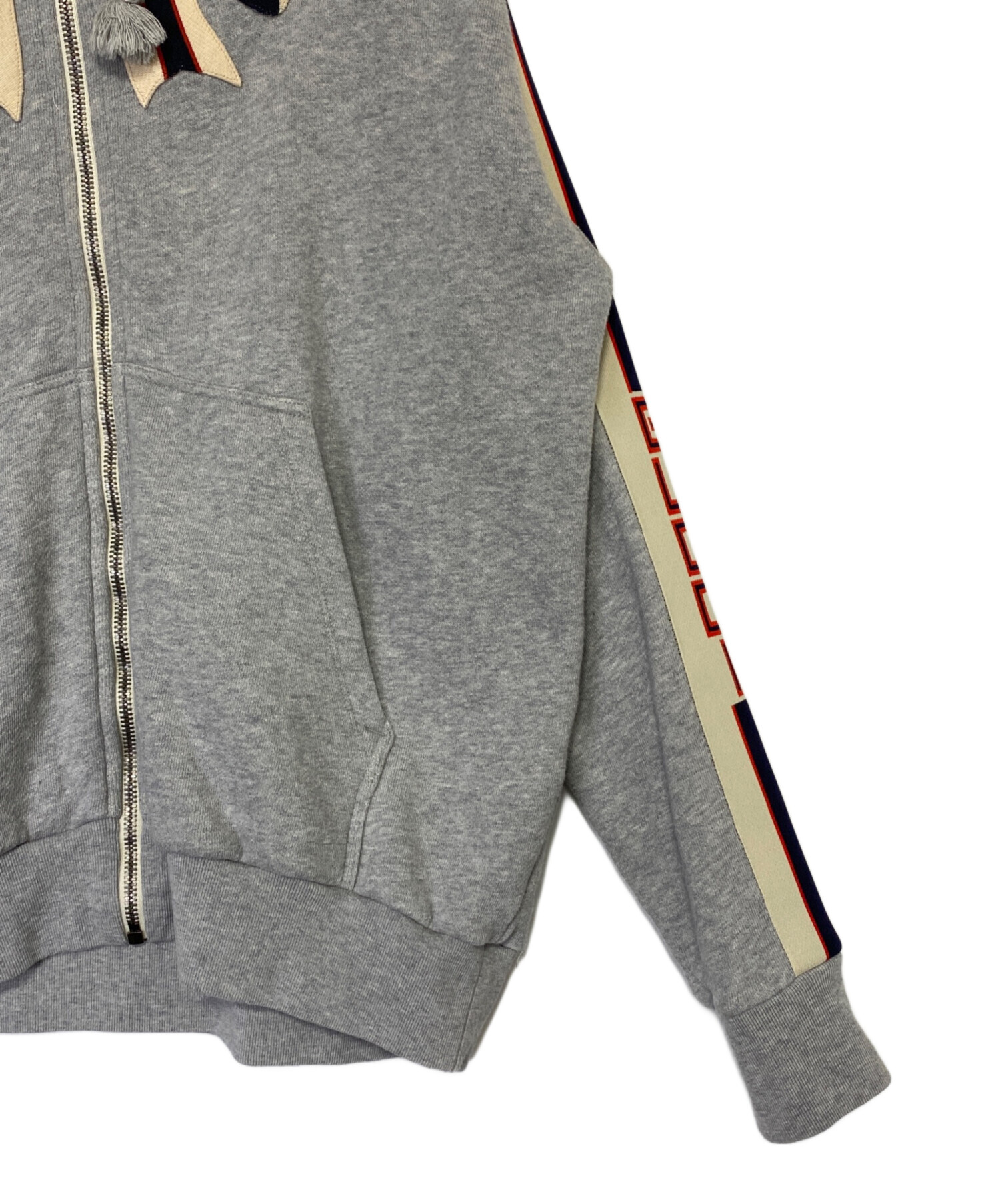 中古・古着通販】GUCCI (グッチ) ジップパーカー ライトグレー サイズ