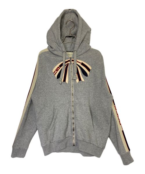 中古・古着通販】GUCCI (グッチ) ジップパーカー ライトグレー サイズ