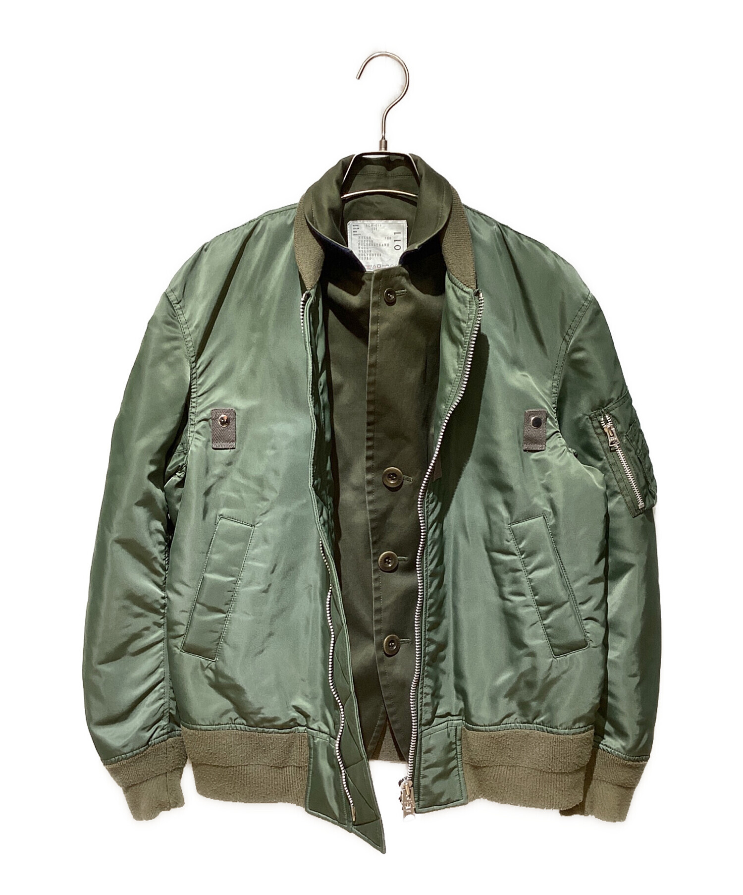 中古・古着通販】sacai (サカイ) MA-1(エムエーワン)ジャケット カーキ