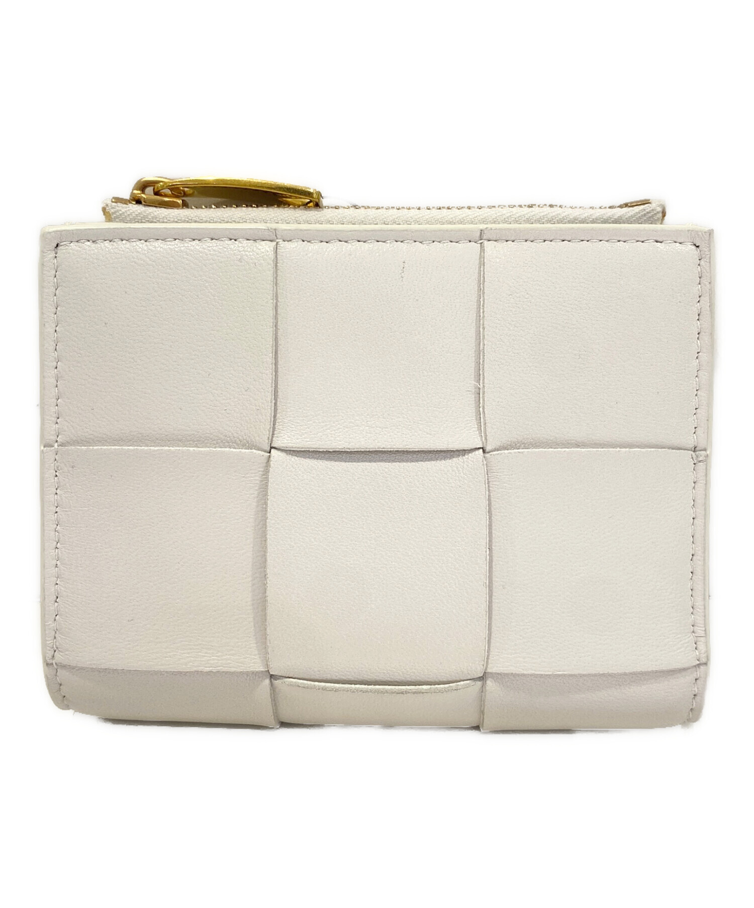 【いさいさ】 ボッテガ ヴェネタ イントレチャート 折り財布 ホワイト 中古・古着通販】BOTTEGA VENETA (ボッテガベネタ) イントレチャート2