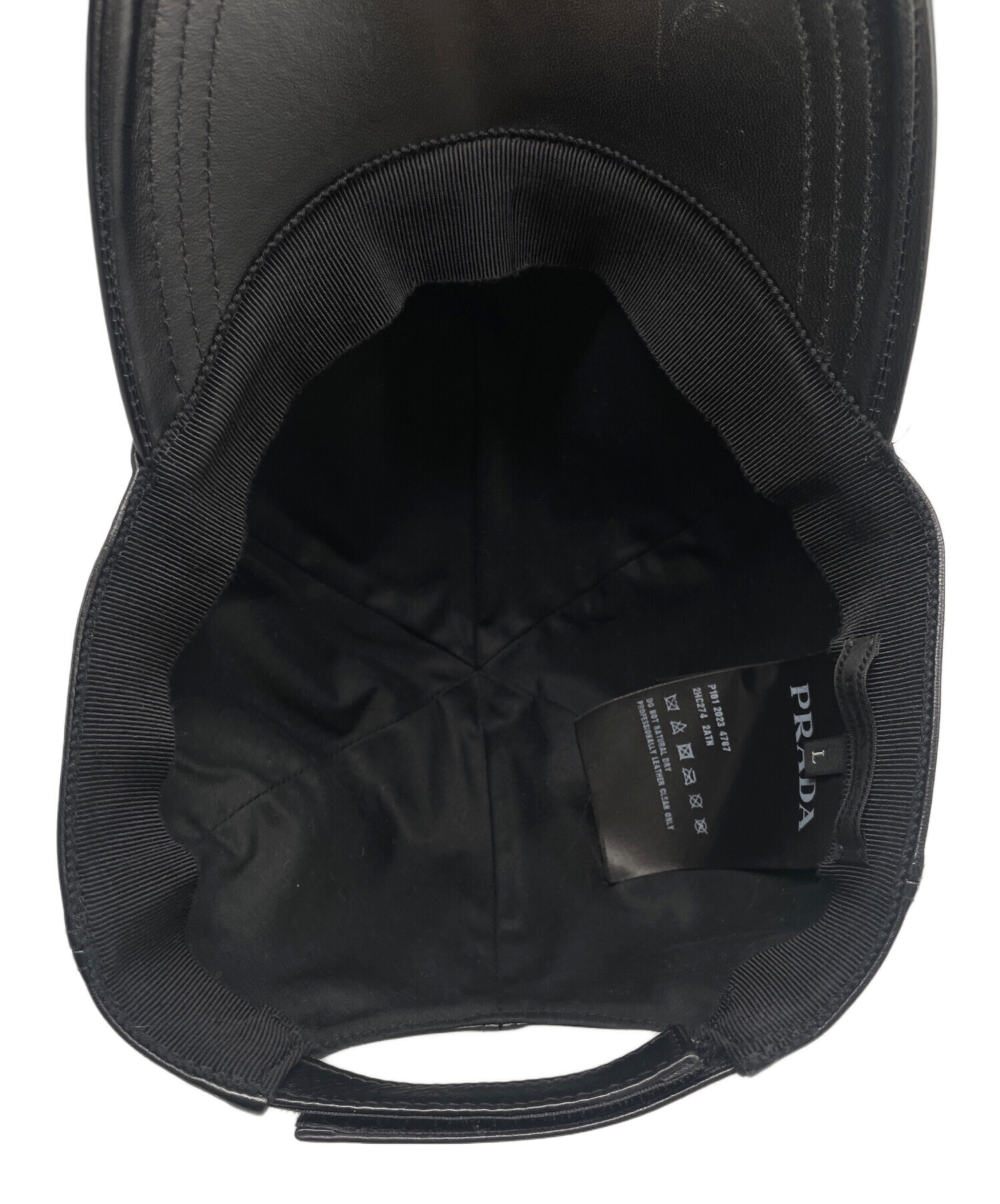 中古・古着通販】PRADA (プラダ) ナッパレザー ベースボールキャップ