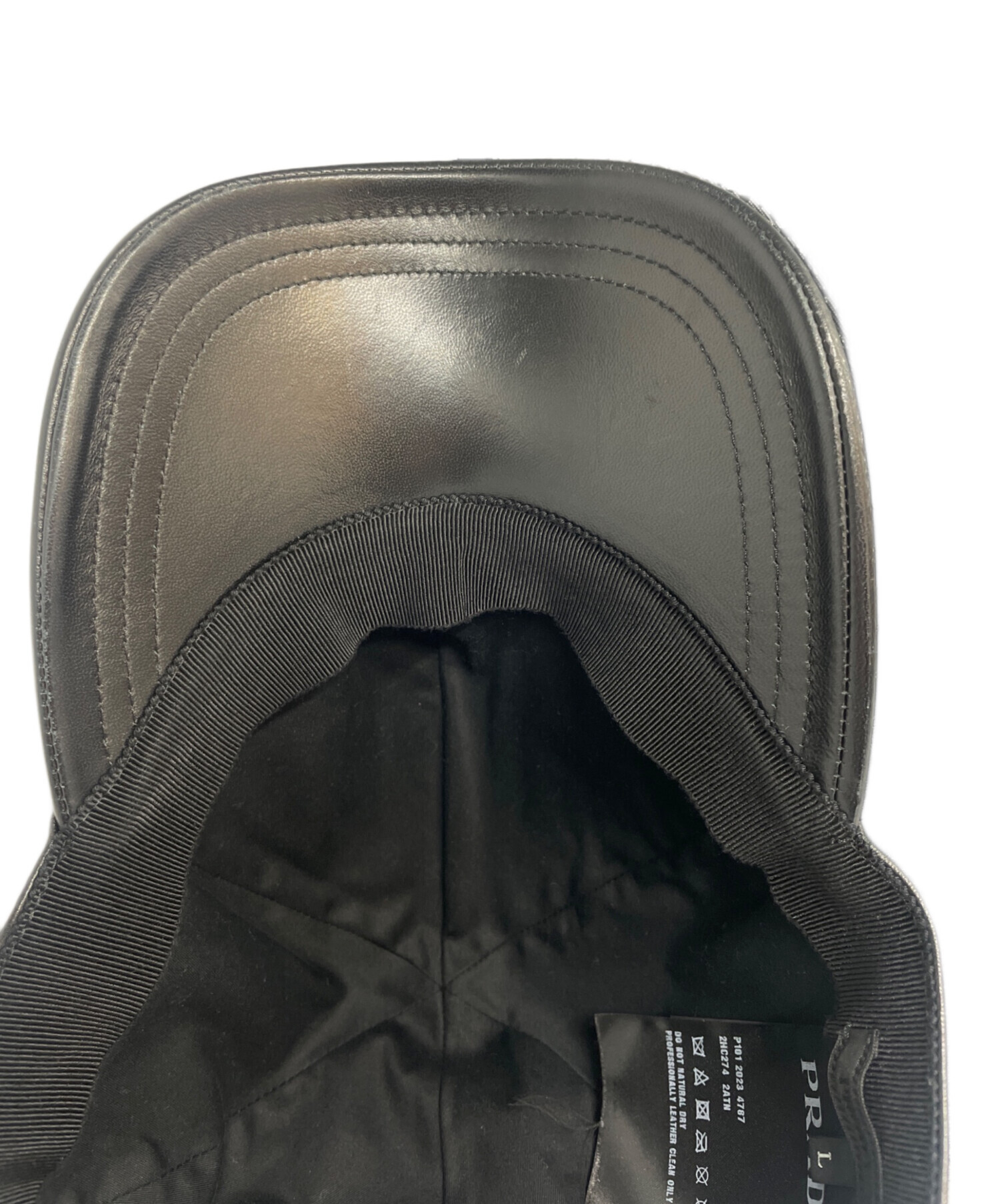 中古・古着通販】PRADA (プラダ) ナッパレザー ベースボールキャップ 