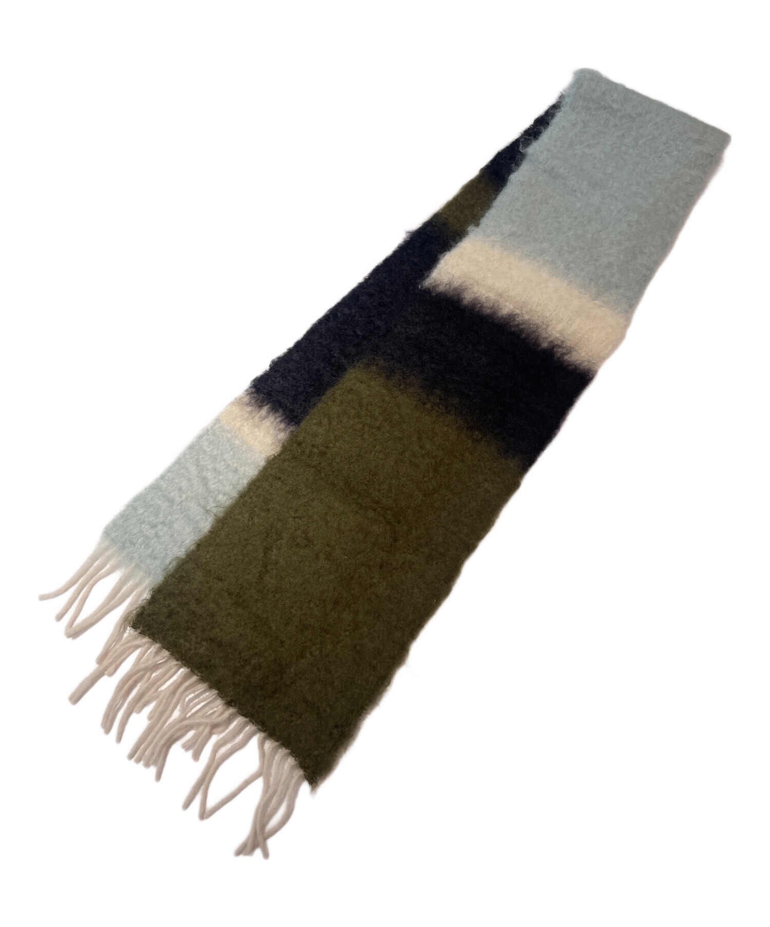 中古・古着通販】LOEWE (ロエベ) ストライプモヘヤウールスカーフ